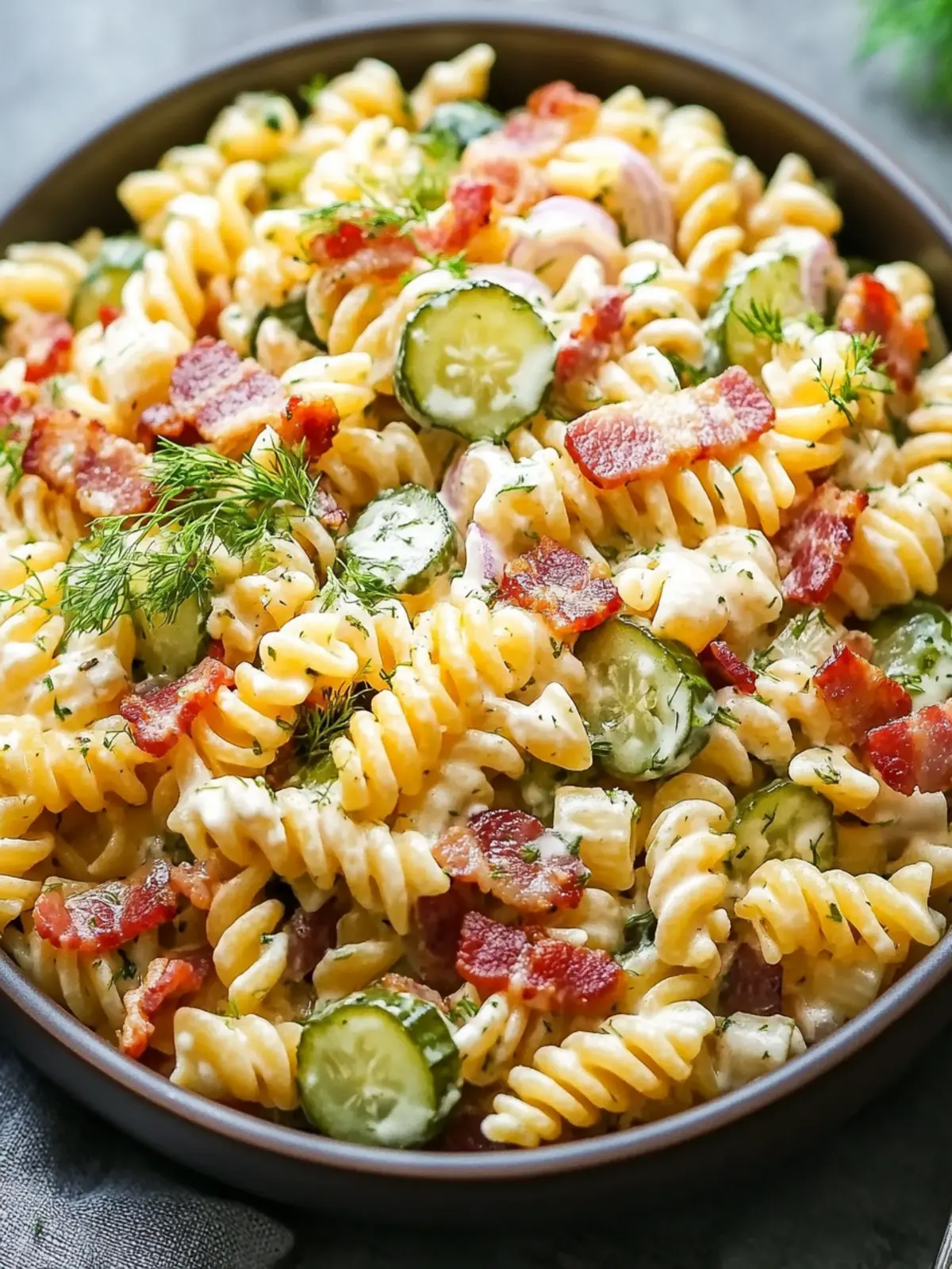 Dill Pickle Bacon Pasta Salad – The Ultimate Crowd-Pleaser 5 Dill Pickle Bacon Pasta Salad