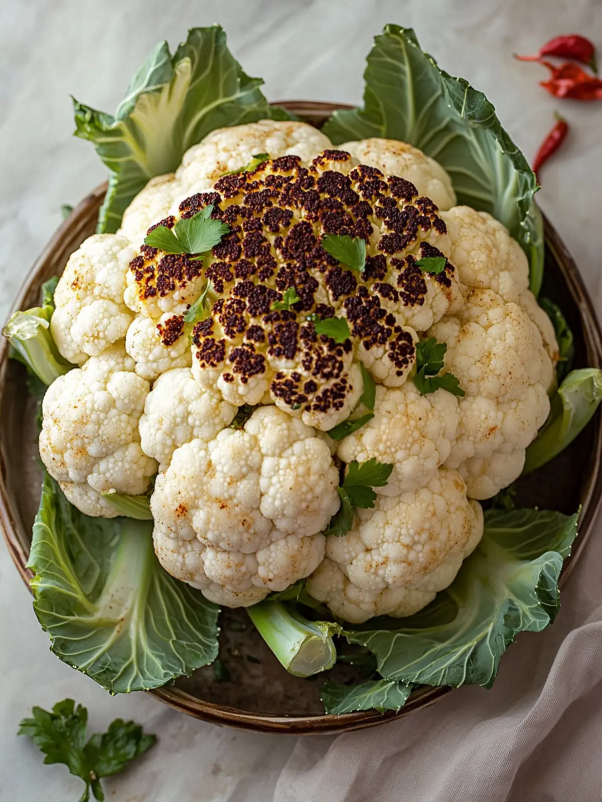 Mouthwatering Whole Roasted Cauliflower with Sweet Maple Sauce 4 Whole Roasted Cauliflower