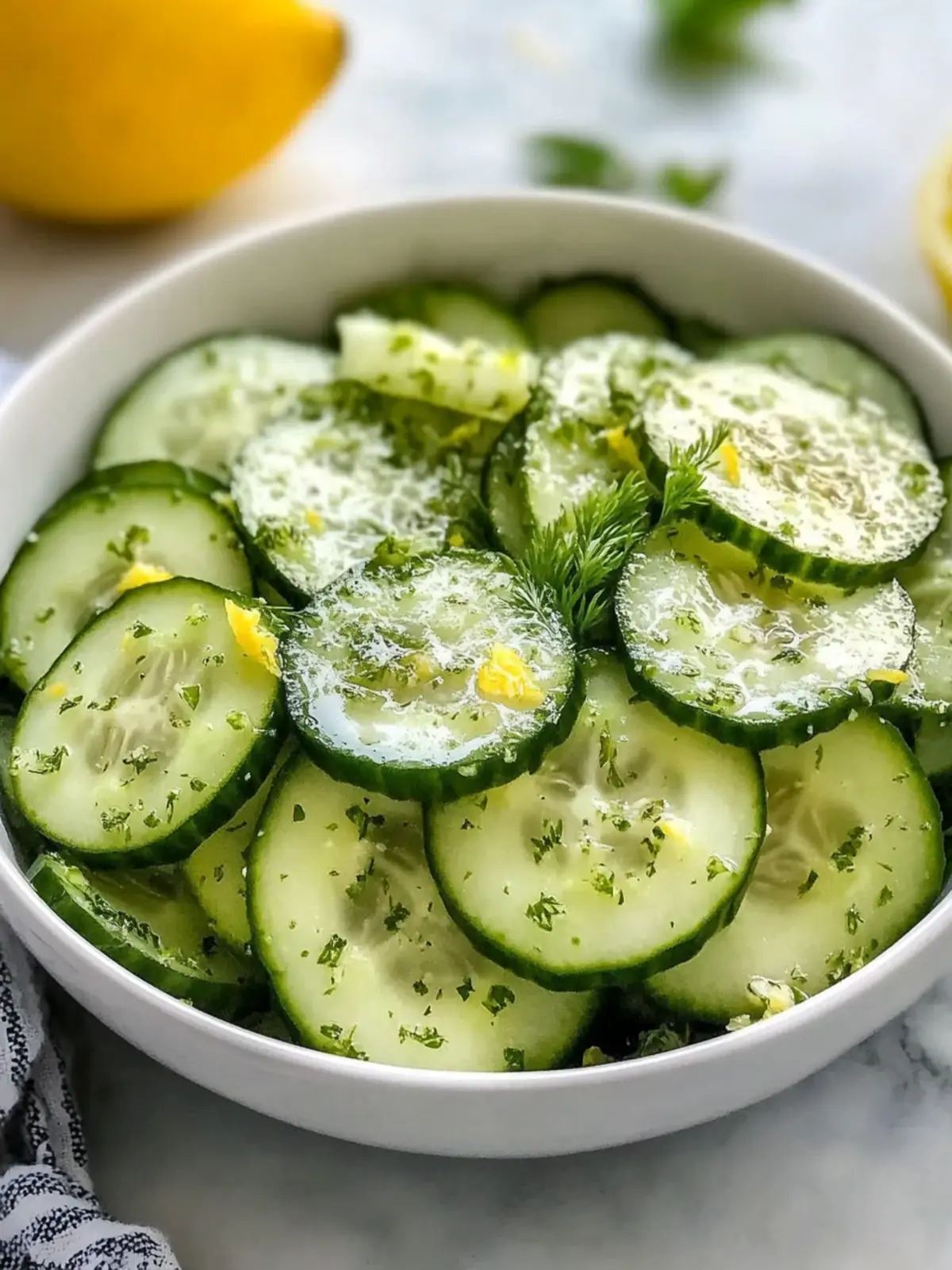 Classic Lemon Herb Cucumber Salad to Brighten Your Table 5 Classic Lemon Herb Cucumber Salad