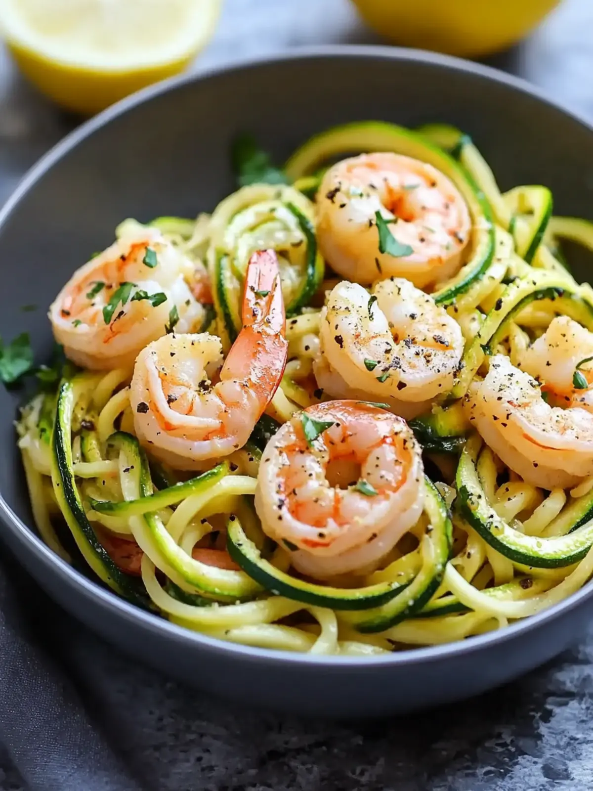 Lemon Garlic Shrimp Zucchini Noodles for a Healthy Dinner Delight 5 Lemon Garlic Shrimp Zucchini Noodle
