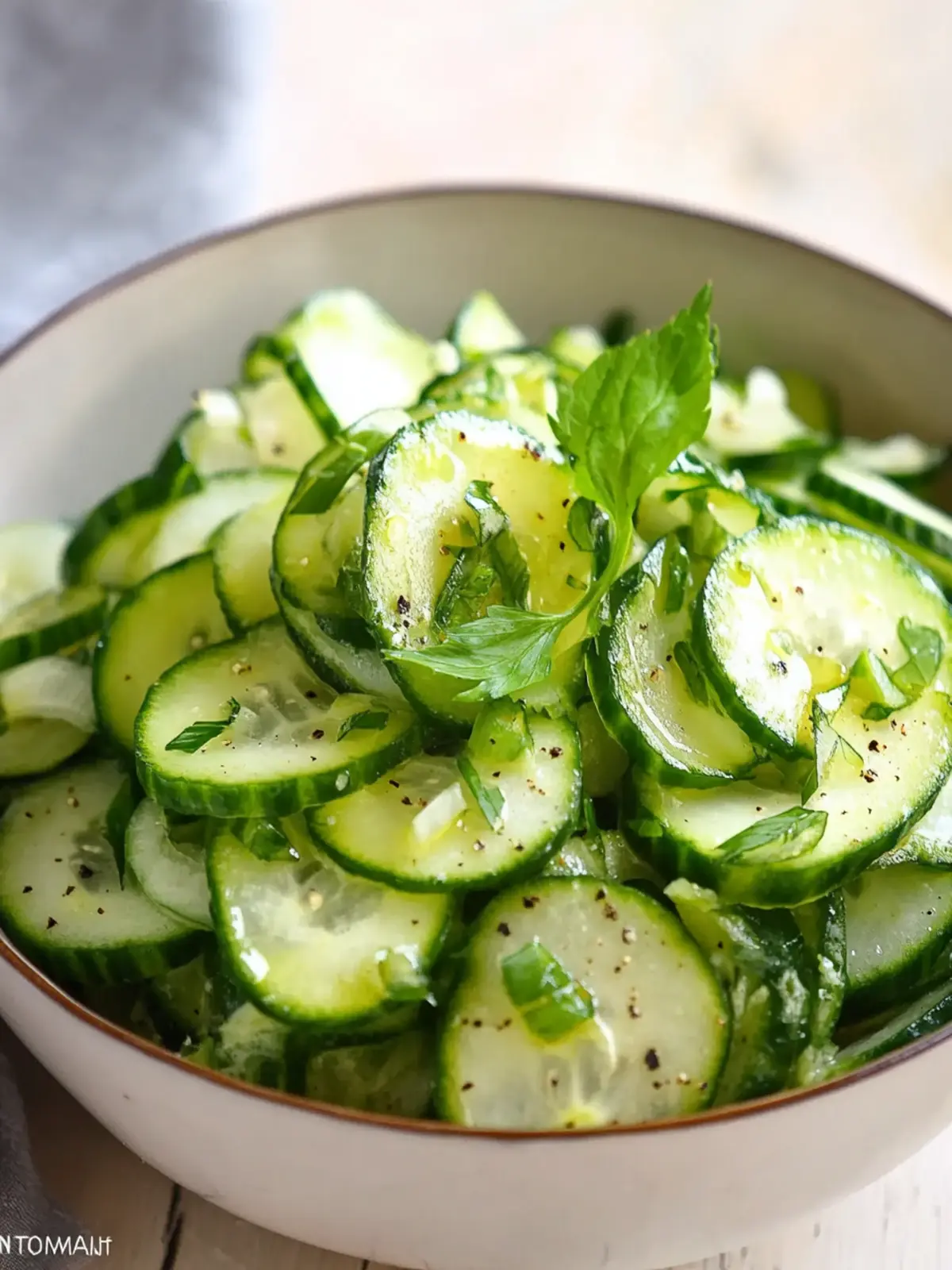 Tangy Cucumber Vinegar Salad: Refreshing Vegan Delight 5 Cucumber Vinegar Salad