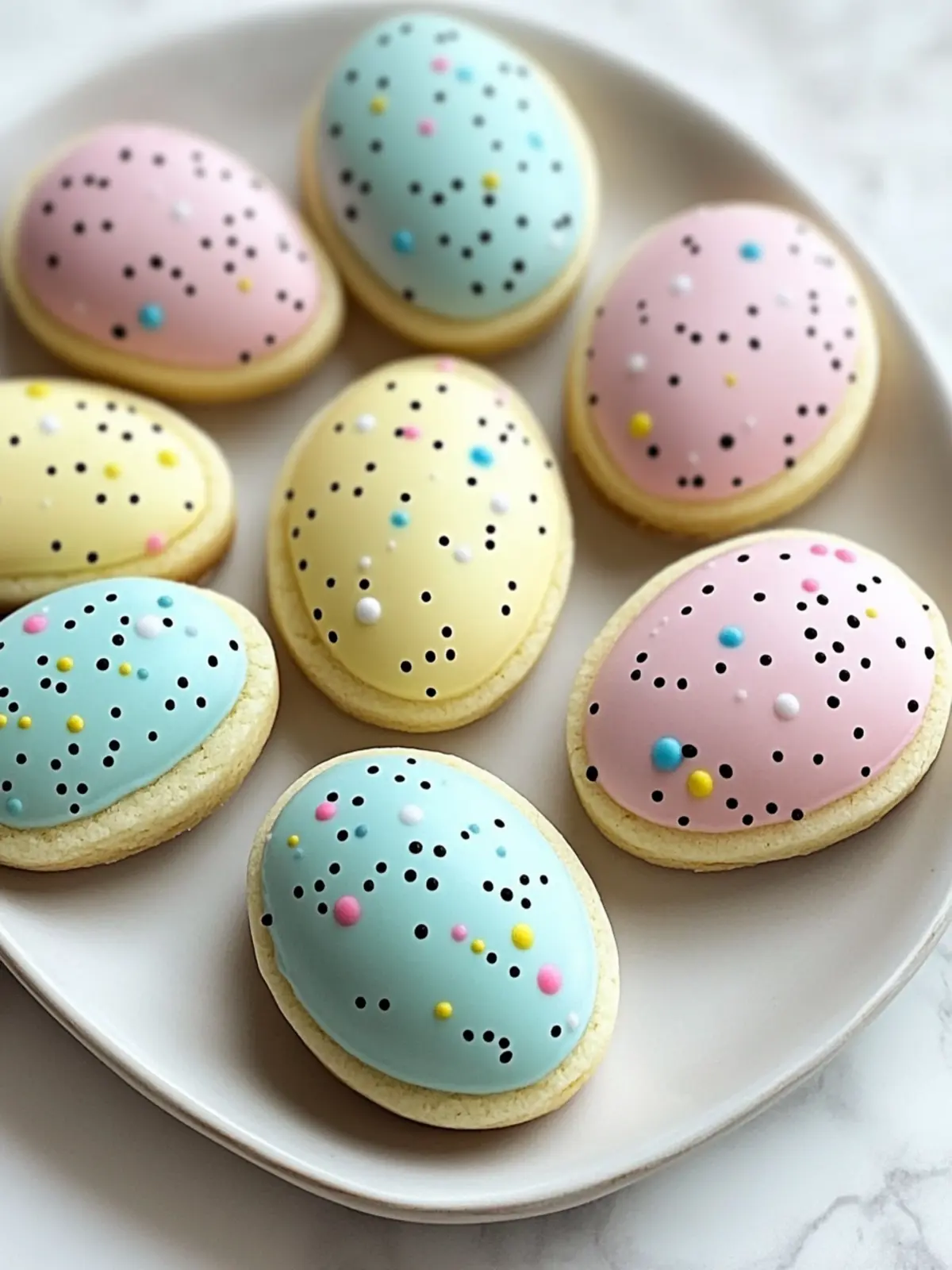 Decorate Delightful Speckled Easter Egg Sugar Cookies at Home 3 Speckled Easter Egg Sugar Cookies