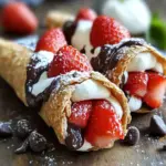 Decadent Chocolate-Covered Strawberry Filled Cannoli Delight 9 Chocolate-Covered Strawberry Filled Cannoli