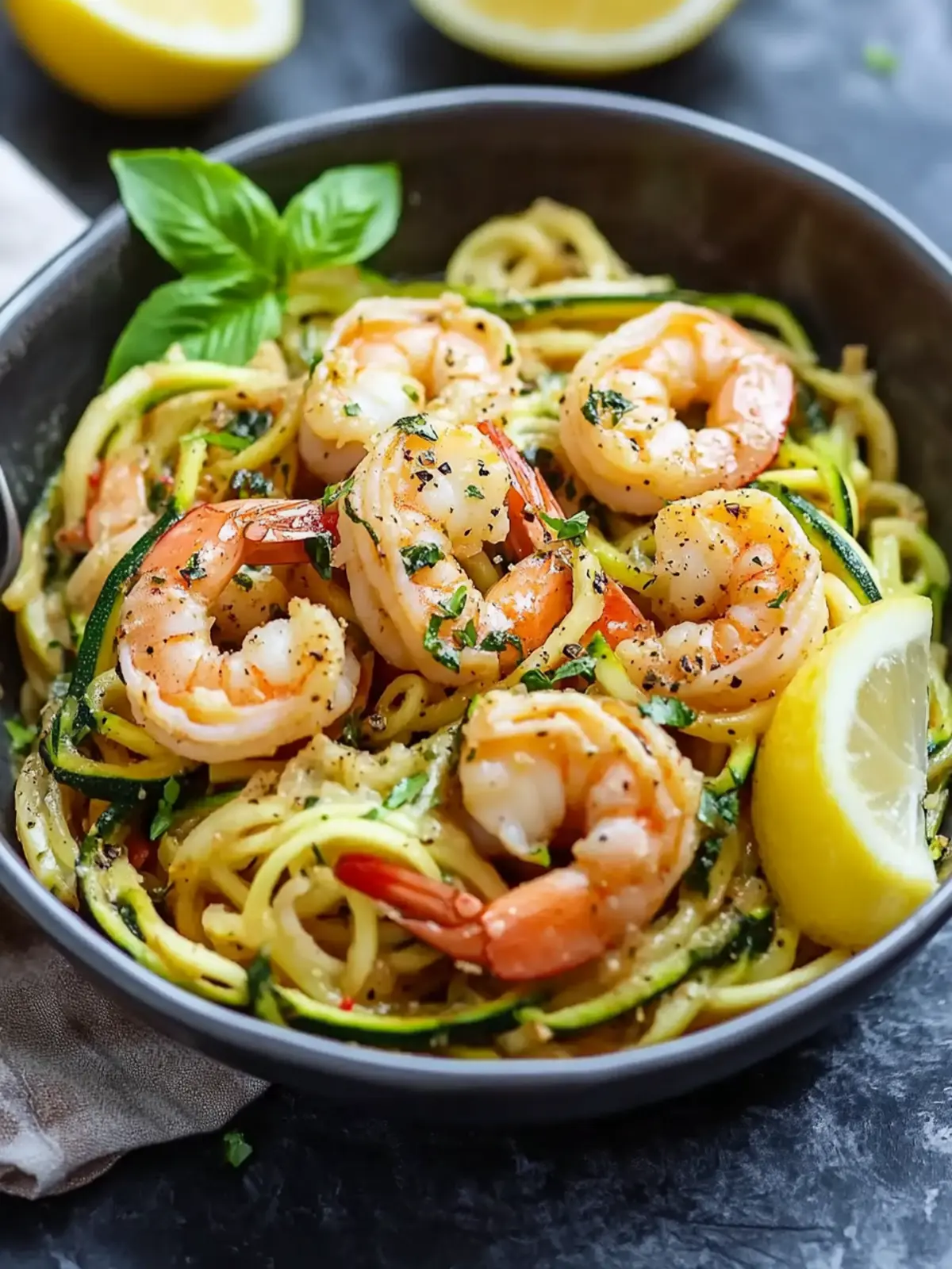 Lemon Garlic Shrimp Zucchini Noodles for a Healthy Dinner Delight 3 Lemon Garlic Shrimp Zucchini Noodle