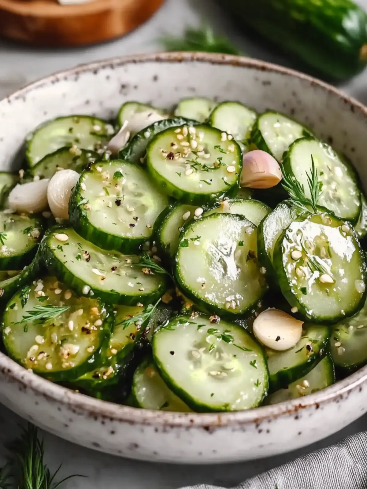 Garlic & Vinegar Marinated Cucumber Salad You’ll Love Today 3 Garlic & Vinegar Marinated Cucumber Salad