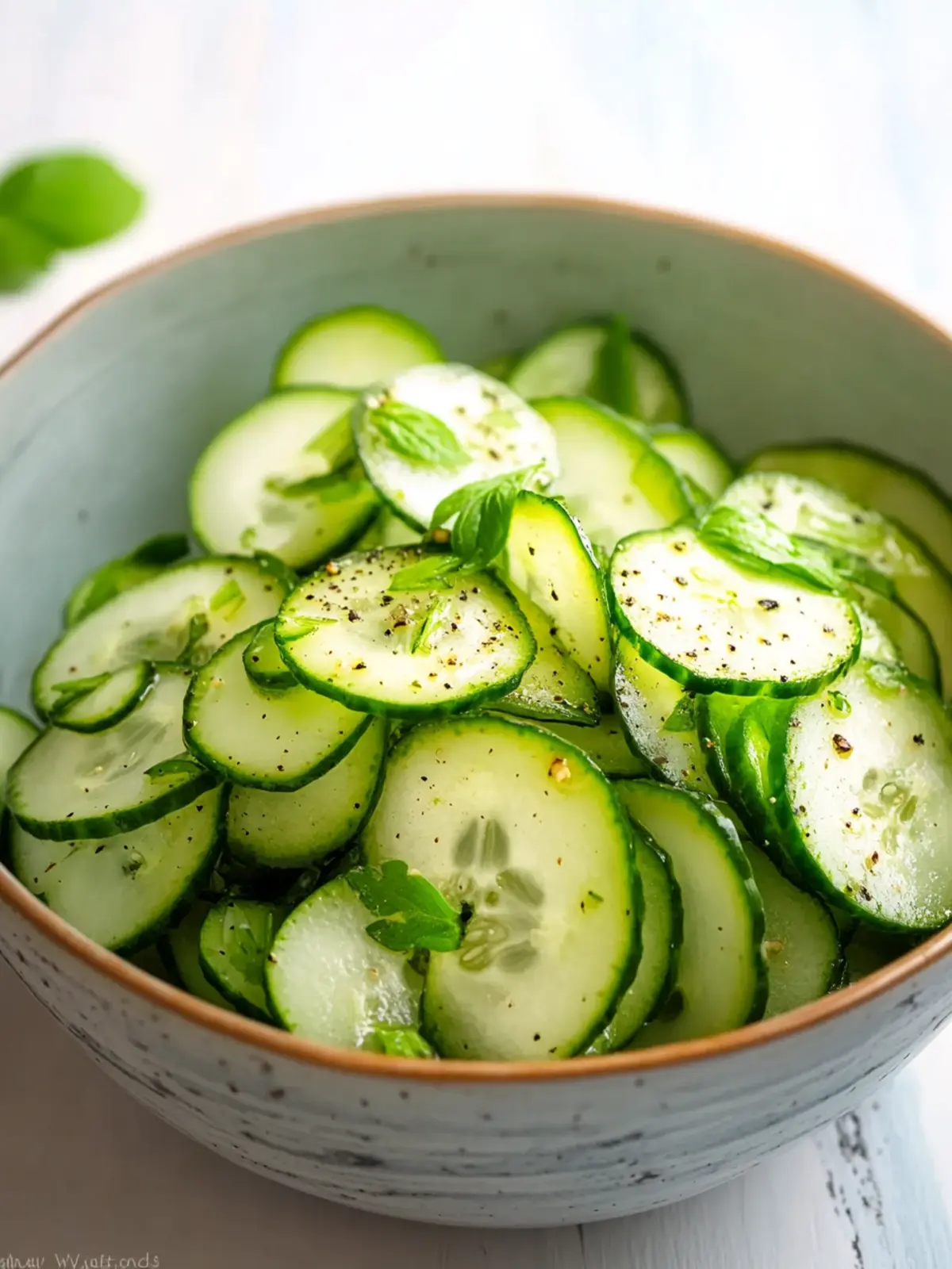 Tangy Cucumber Vinegar Salad: Refreshing Vegan Delight 3 Cucumber Vinegar Salad