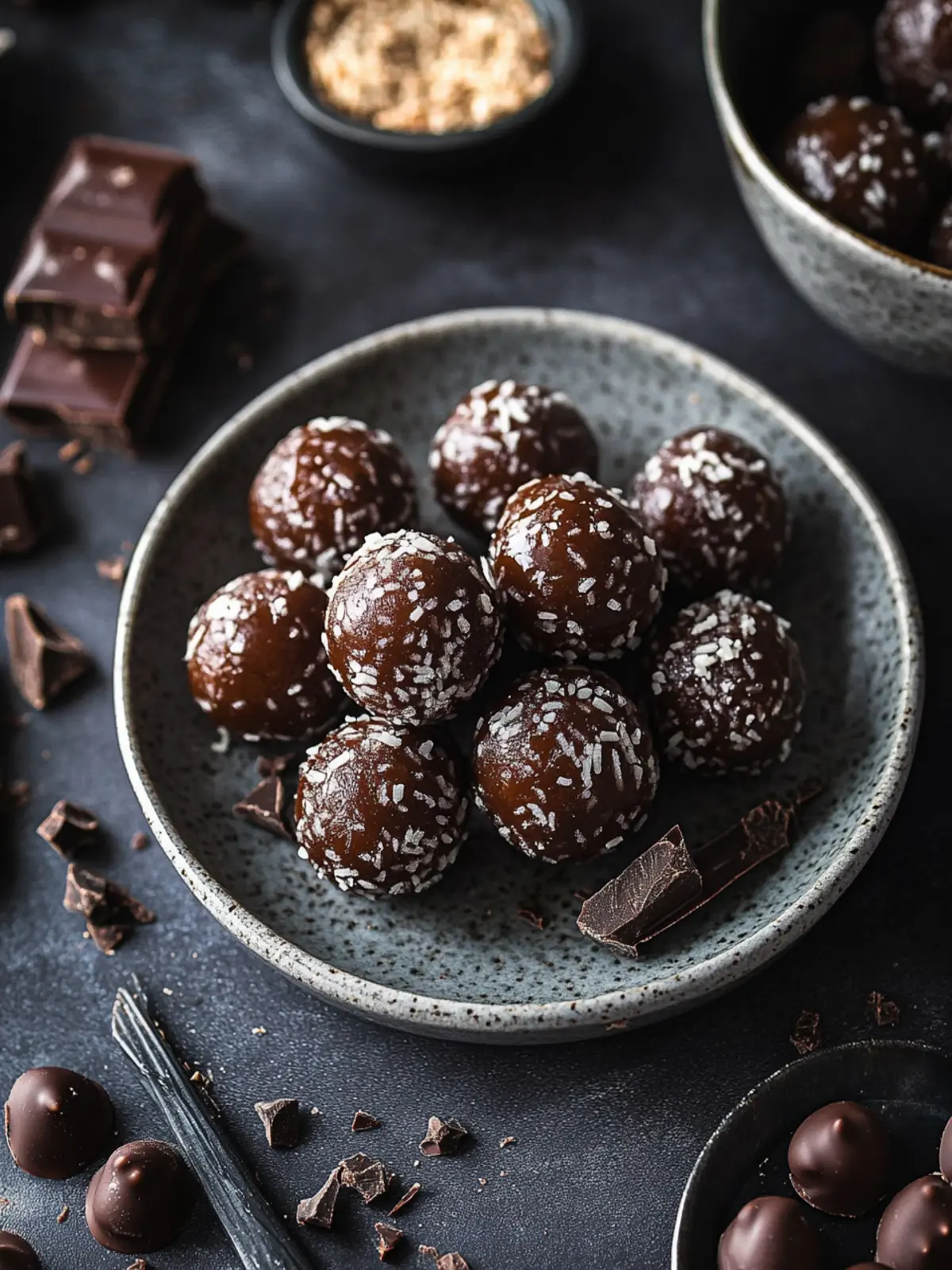 Irresistible Chocolate Date Balls: Your Quick Energy Boost! 2 Chocolate Date Balls