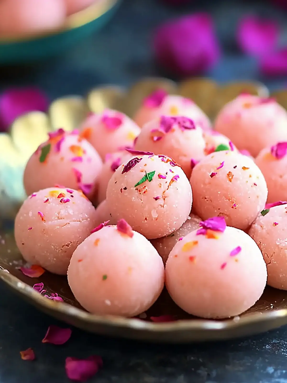 Gulkand Filled Rose Ladoo: A Delectable No-Cook Delight 4 Gulkand Filled Rose Ladoo
