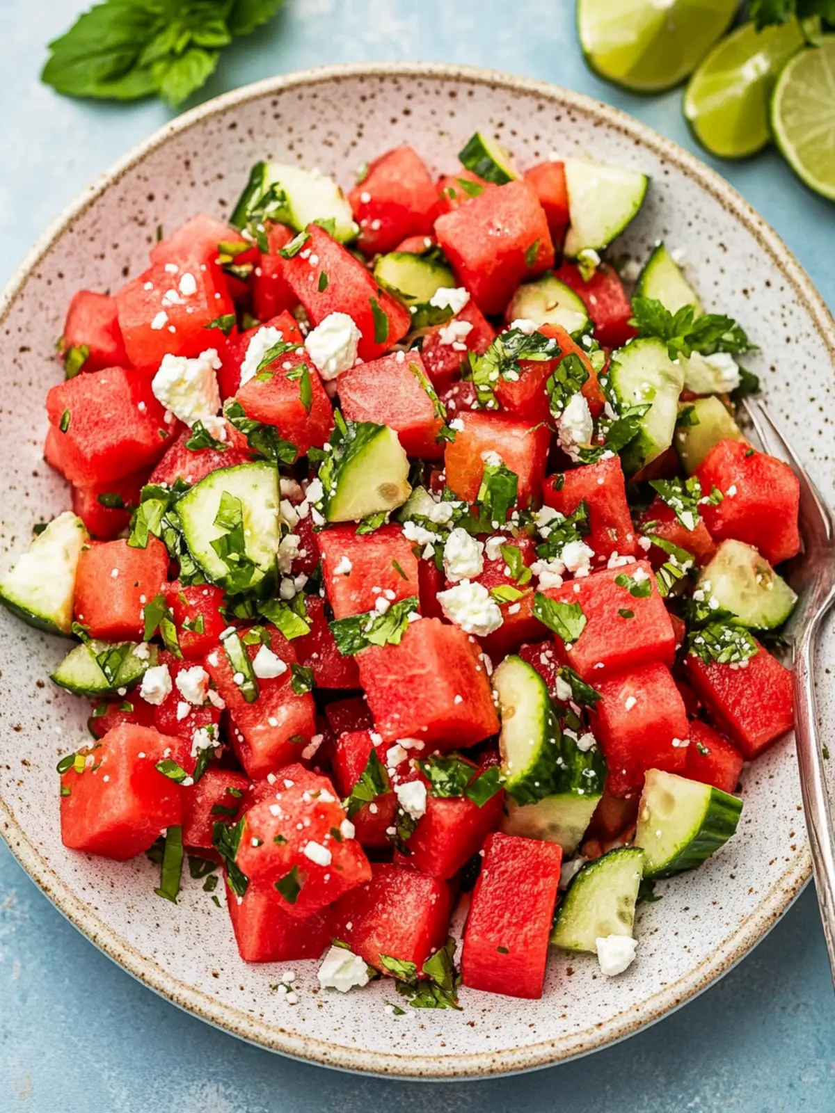 Refreshing Watermelon Salad with Honey-Lime Bliss 2 Watermelon Salad