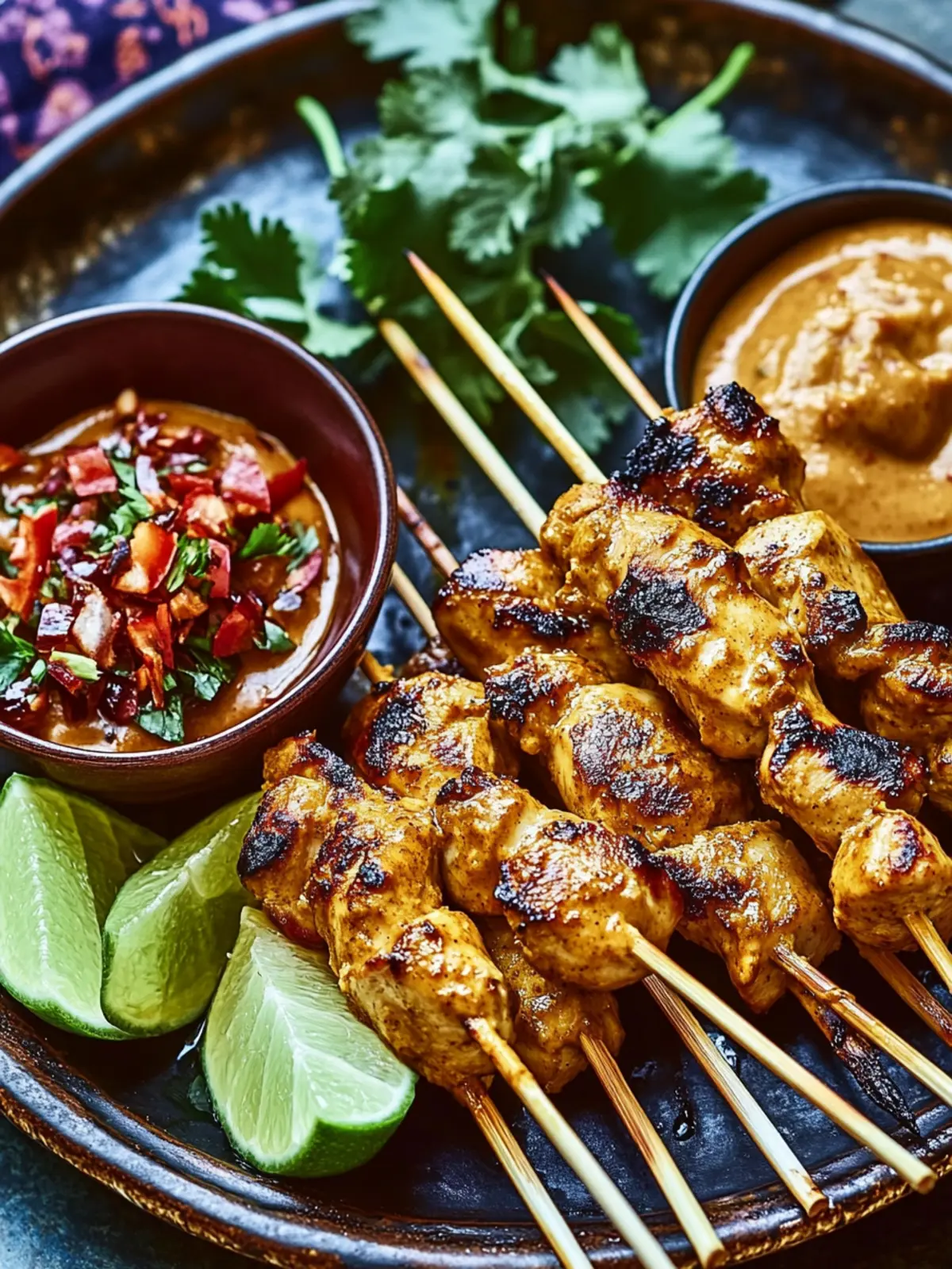 Savory Indonesian Chicken Satay with Creamy Peanut Sauce Delight 2 Indonesian Chicken Satay with Peanut Sauce