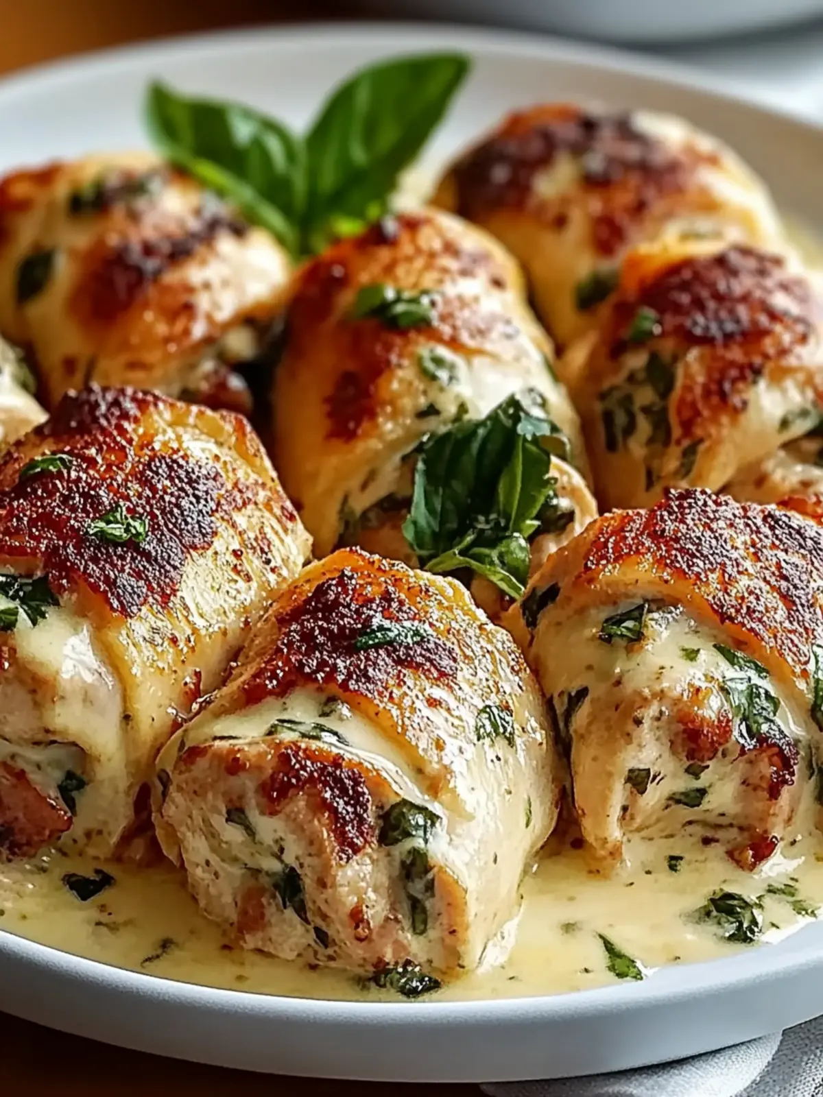 Creamy Tuscan Chicken Roll-Ups for a Gourmet Night In 4 Creamy Tuscan Chicken Roll-Ups