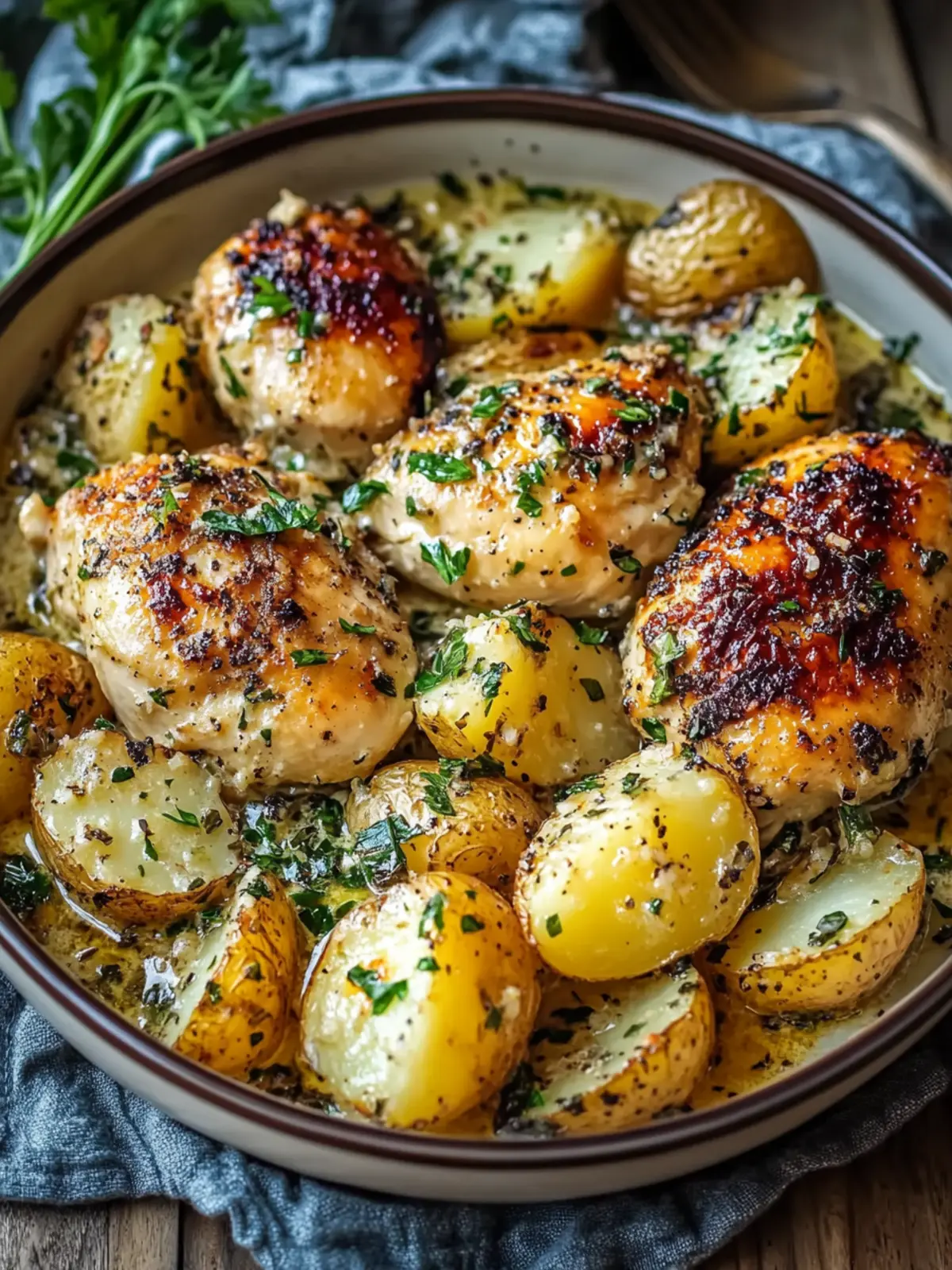 Garlic Parmesan Chicken and Potatoes: Your Easy One-Pan Feast 4 Garlic Parmesan Chicken and Potatoes