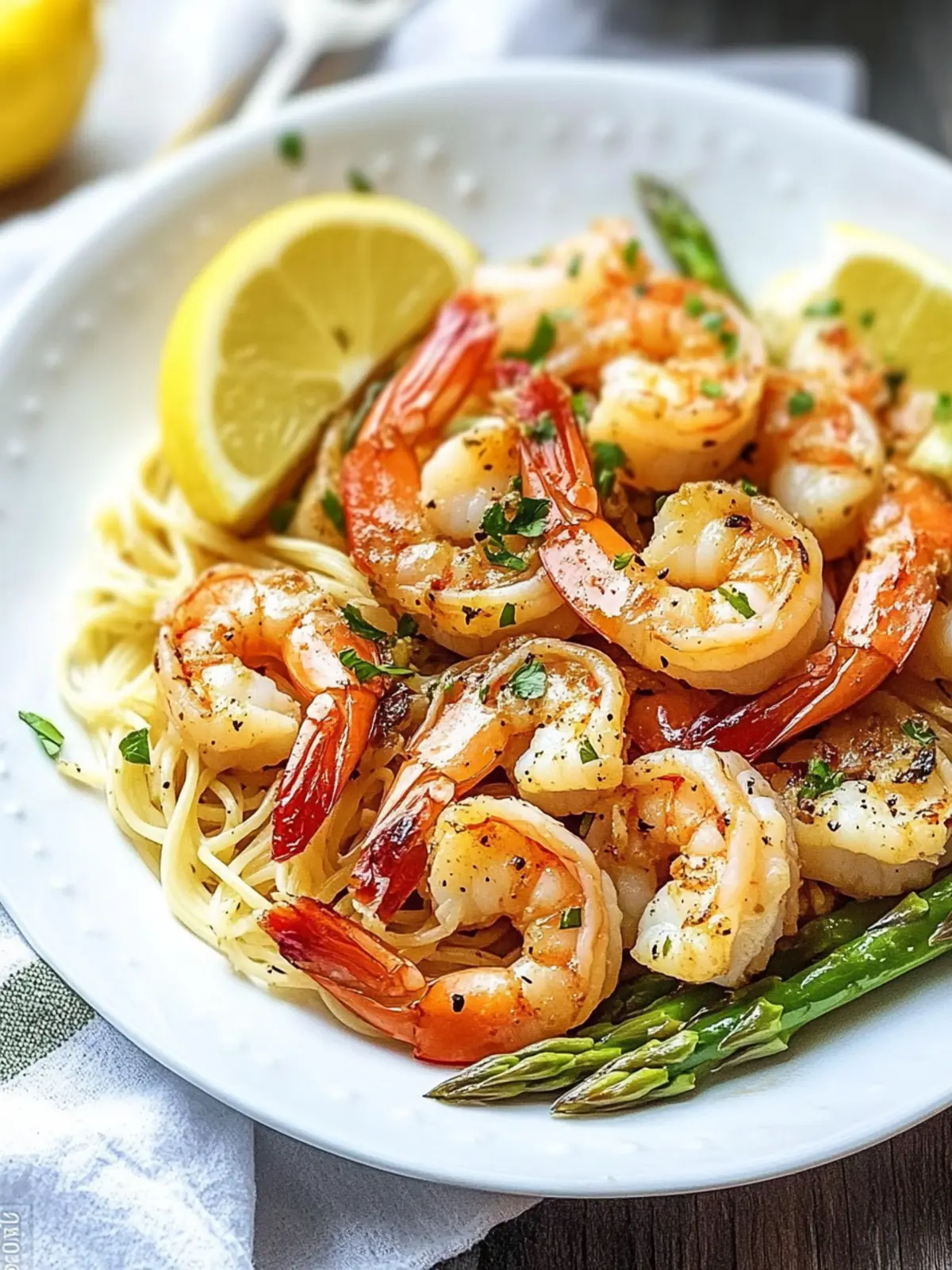 Savory Shrimp Scampi with Asparagus in 40 Minutes flat 4 Shrimp Scampi with Asparagus