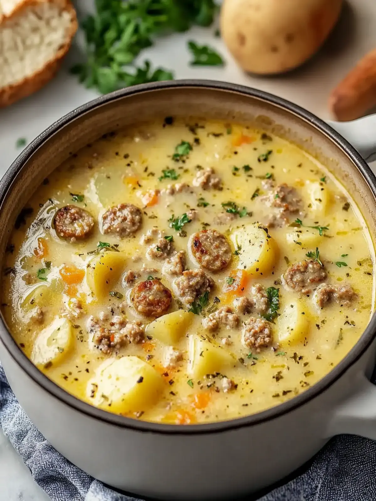 Cheesy Sausage Potato Soup for Cozy Nights In 5 Cheesy Sausage Potato Soup