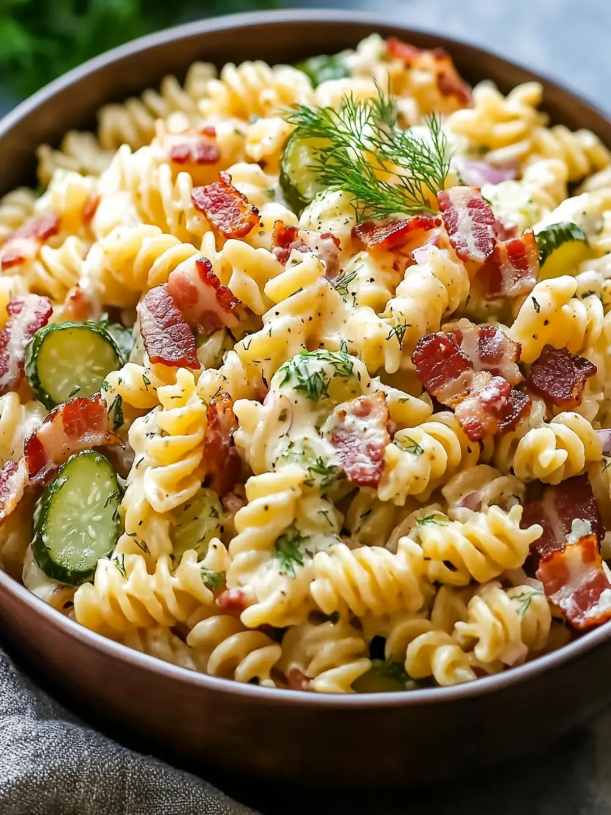 Dill Pickle Bacon Pasta Salad – The Ultimate Crowd-Pleaser 2 Dill Pickle Bacon Pasta Salad