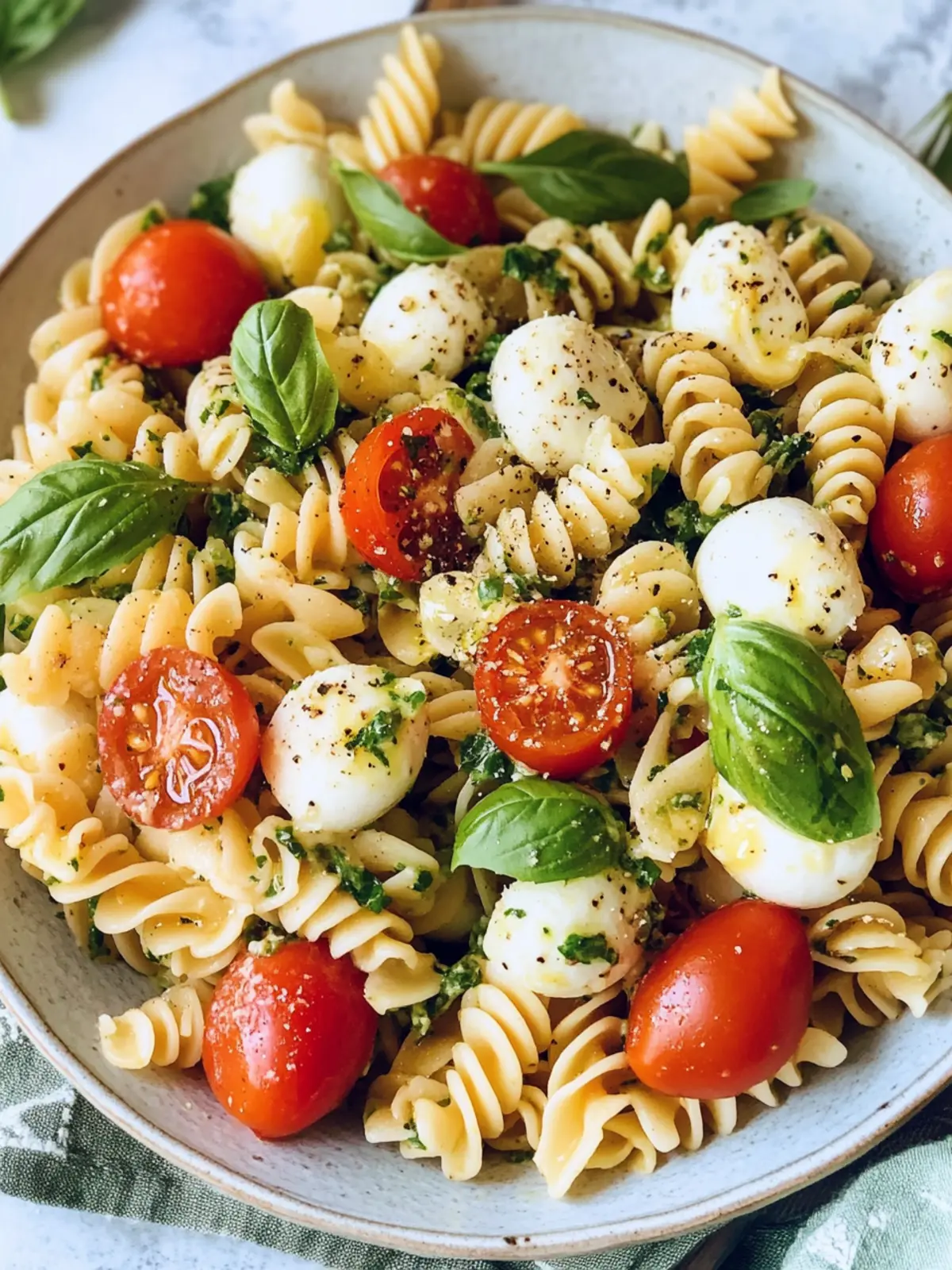 Caprese Pasta Salad: Fresh, Flavorful, and Homemade Perfection 4 Caprese Pasta Salad