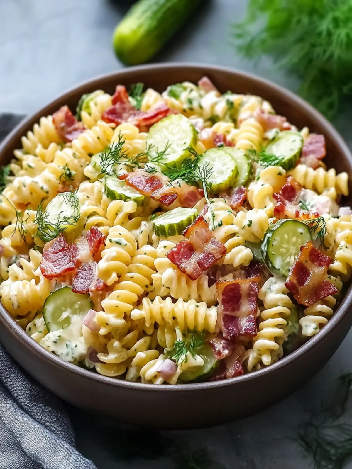 Dill Pickle Bacon Pasta Salad – The Ultimate Crowd-Pleaser 3 Dill Pickle Bacon Pasta Salad