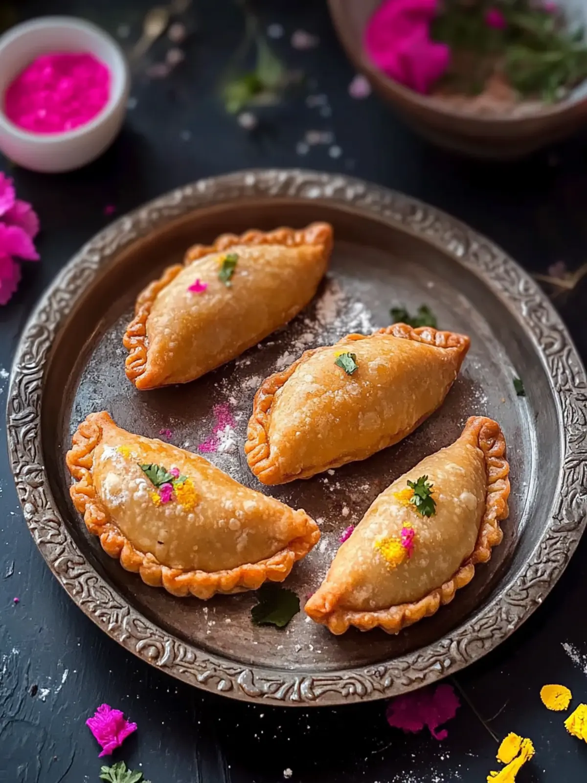 Delicious Homemade Gujiya with Irresistible Mawa Filling 3 Gujiya