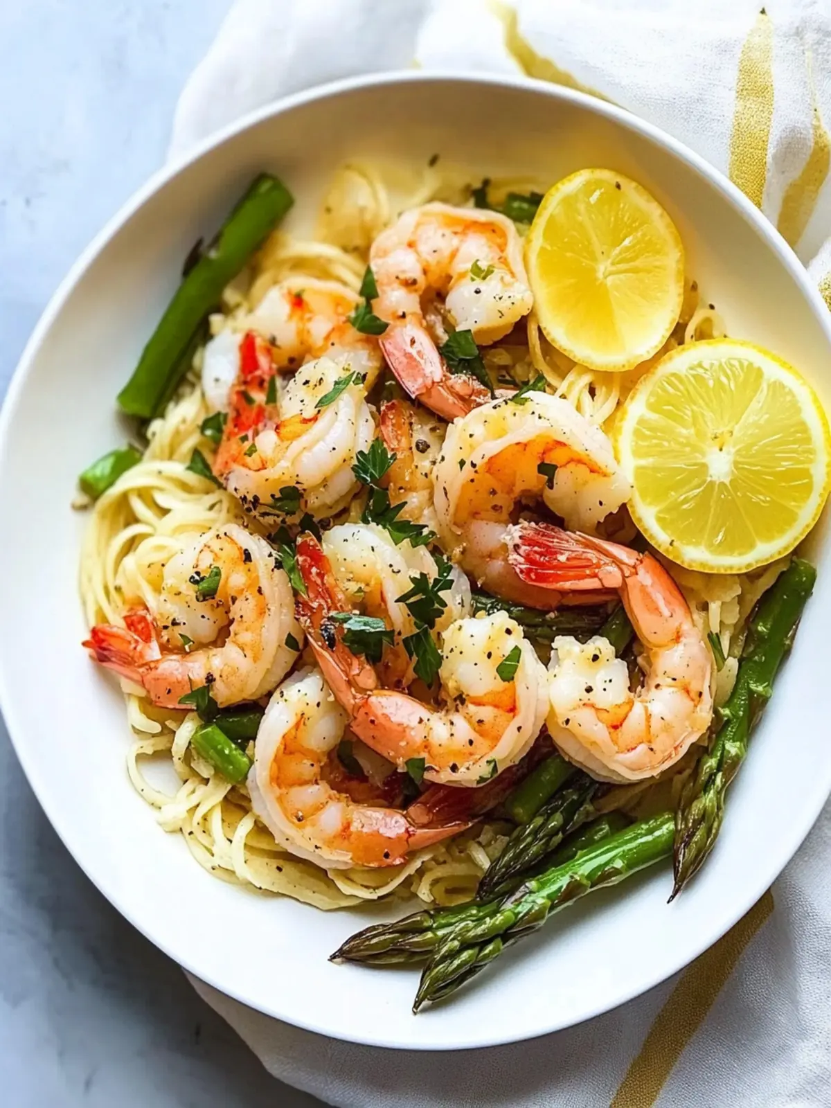 Savory Shrimp Scampi with Asparagus in 40 Minutes flat 3 Shrimp Scampi with Asparagus