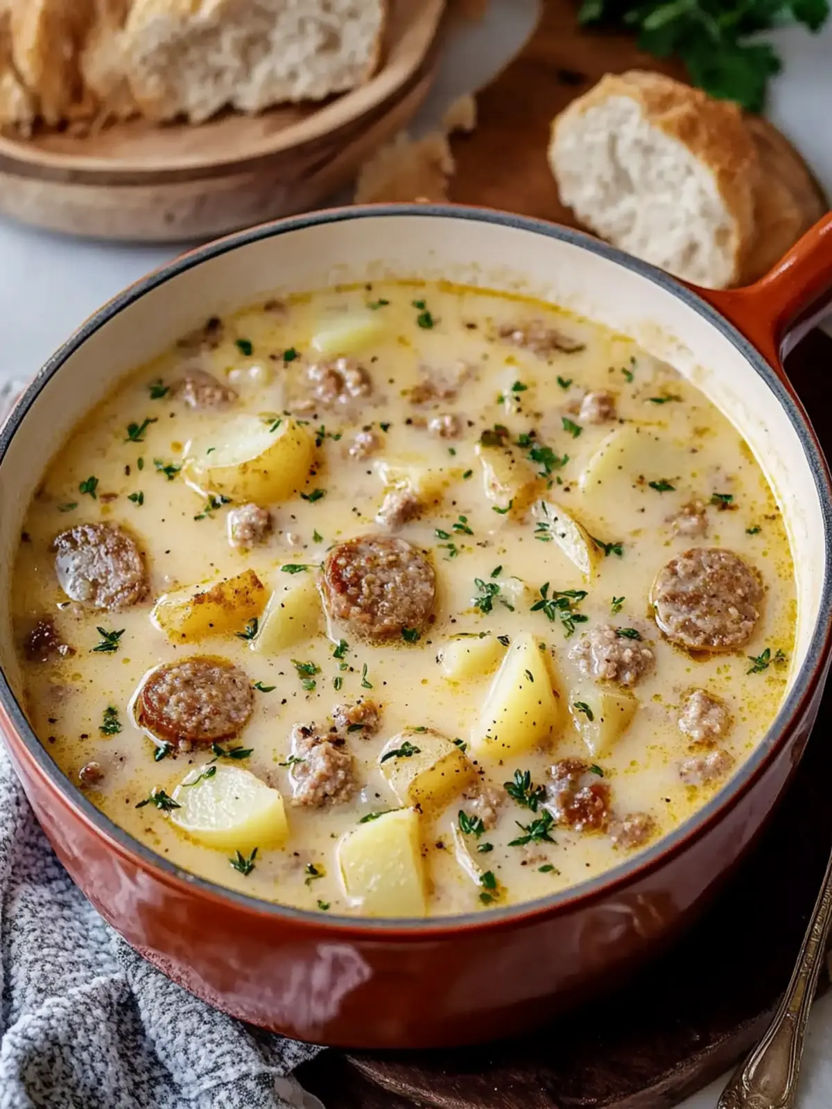 Cheesy Sausage Potato Soup for Cozy Nights In 2 Cheesy Sausage Potato Soup