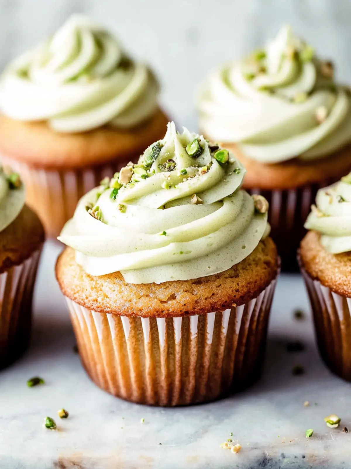 Irresistibly Moist Pistachio Cupcakes with Creamy Frosting 4 Pistachio Cupcakes