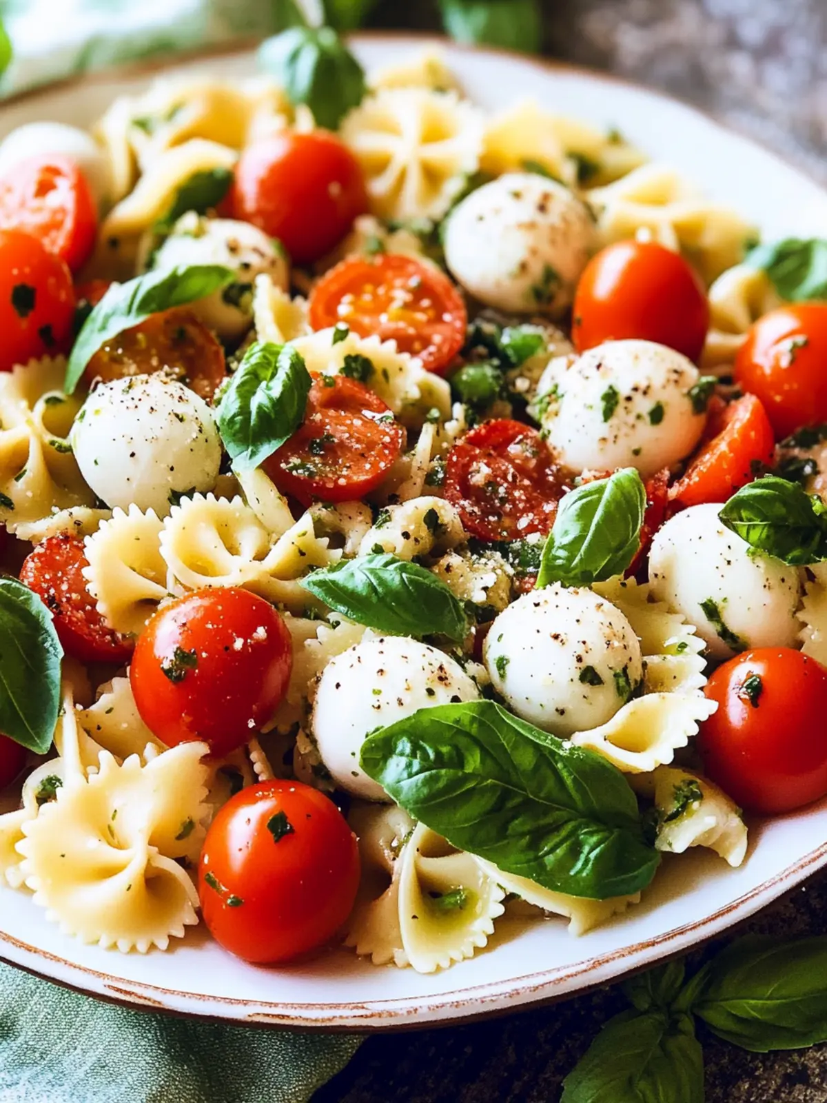 Caprese Pasta Salad: Fresh, Flavorful, and Homemade Perfection 3 Caprese Pasta Salad