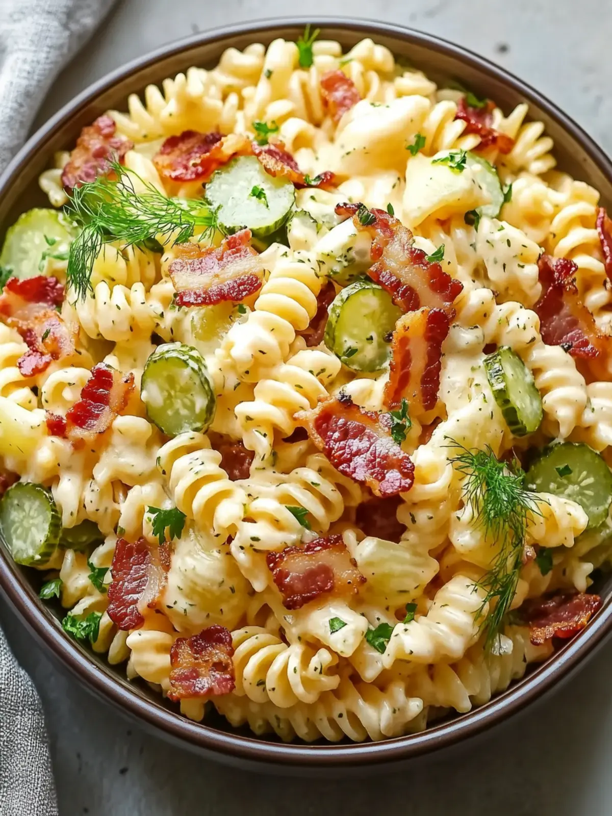 Dill Pickle Bacon Pasta Salad – The Ultimate Crowd-Pleaser 4 Dill Pickle Bacon Pasta Salad