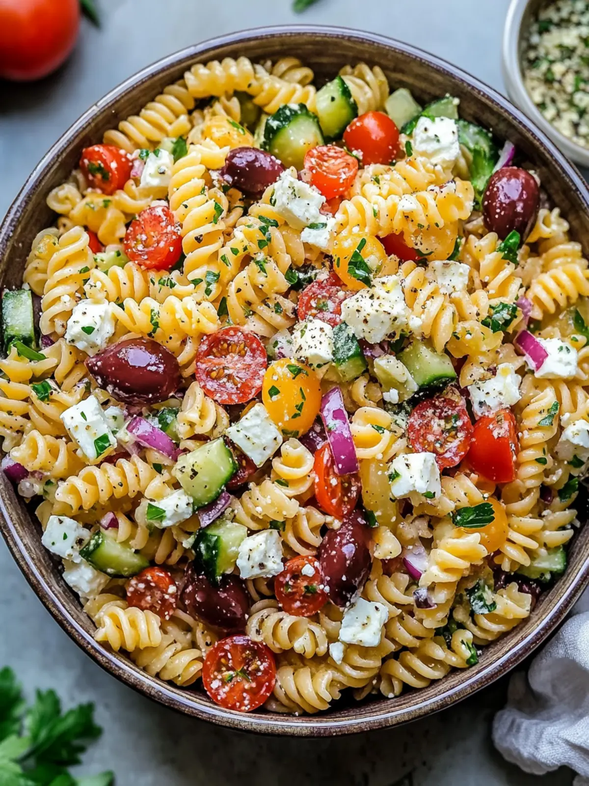 Chopped Greek Pasta Salad: Your Go-To for Fresh Mediterranean Flavor 3 Chopped Greek Pasta Salad