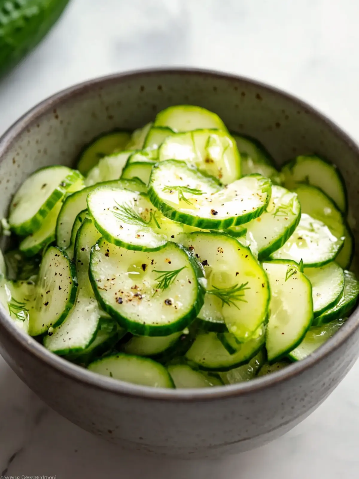 Tangy Cucumber Vinegar Salad: Refreshing Vegan Delight 2 Cucumber Vinegar Salad