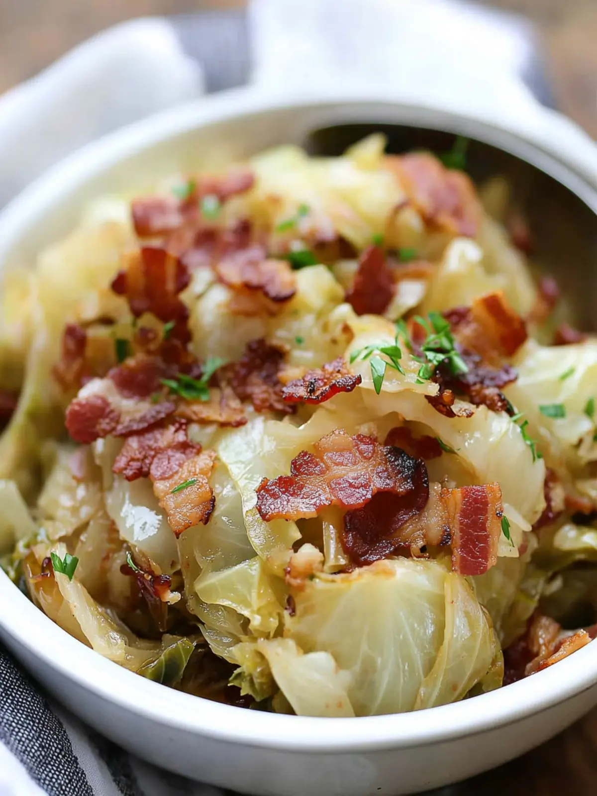 Classic Slow Cooker Cabbage with Bacon for Cozy Family Dinners 2 Classic Slow Cooker Cabbage with Bacon
