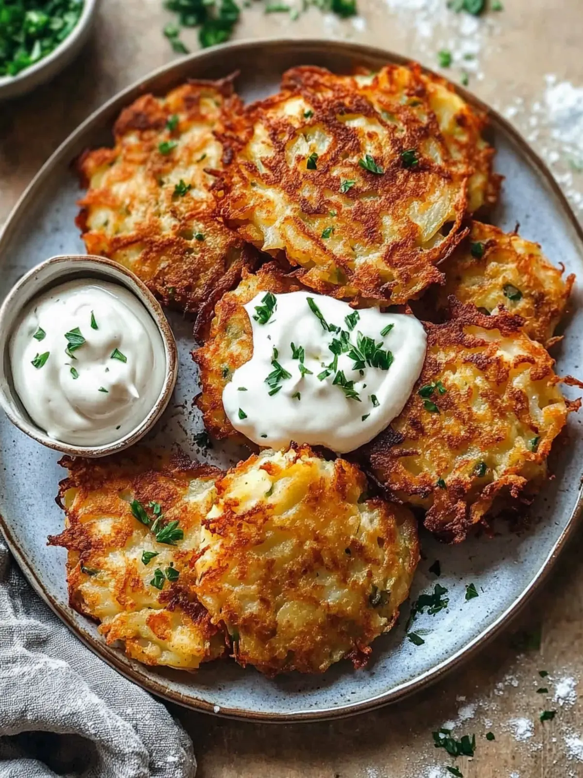 Light & Crispy Potato Latkes You'll Crave After One Bite 4 Light & Crispy Potato Latkes!