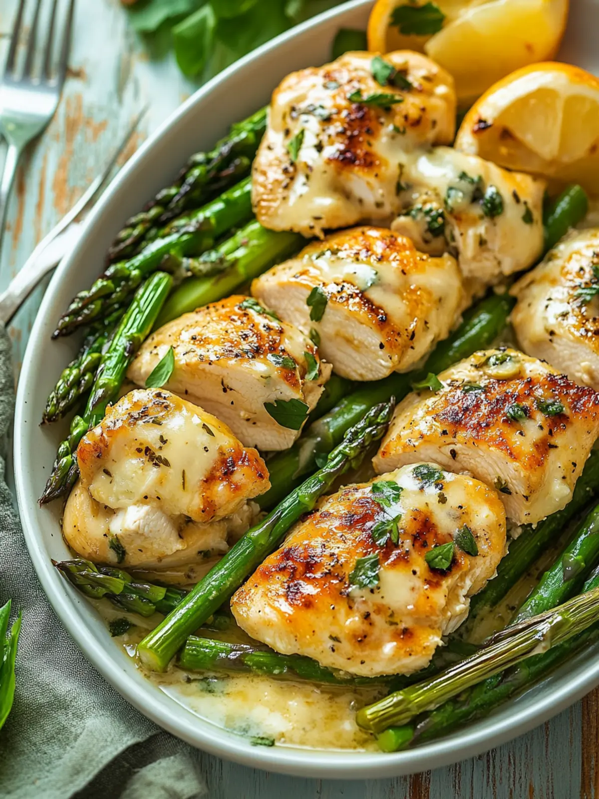 One-Pan Caesar Chicken with Asparagus in Just 30 Minutes 5 Caesar Chicken with Asparagus