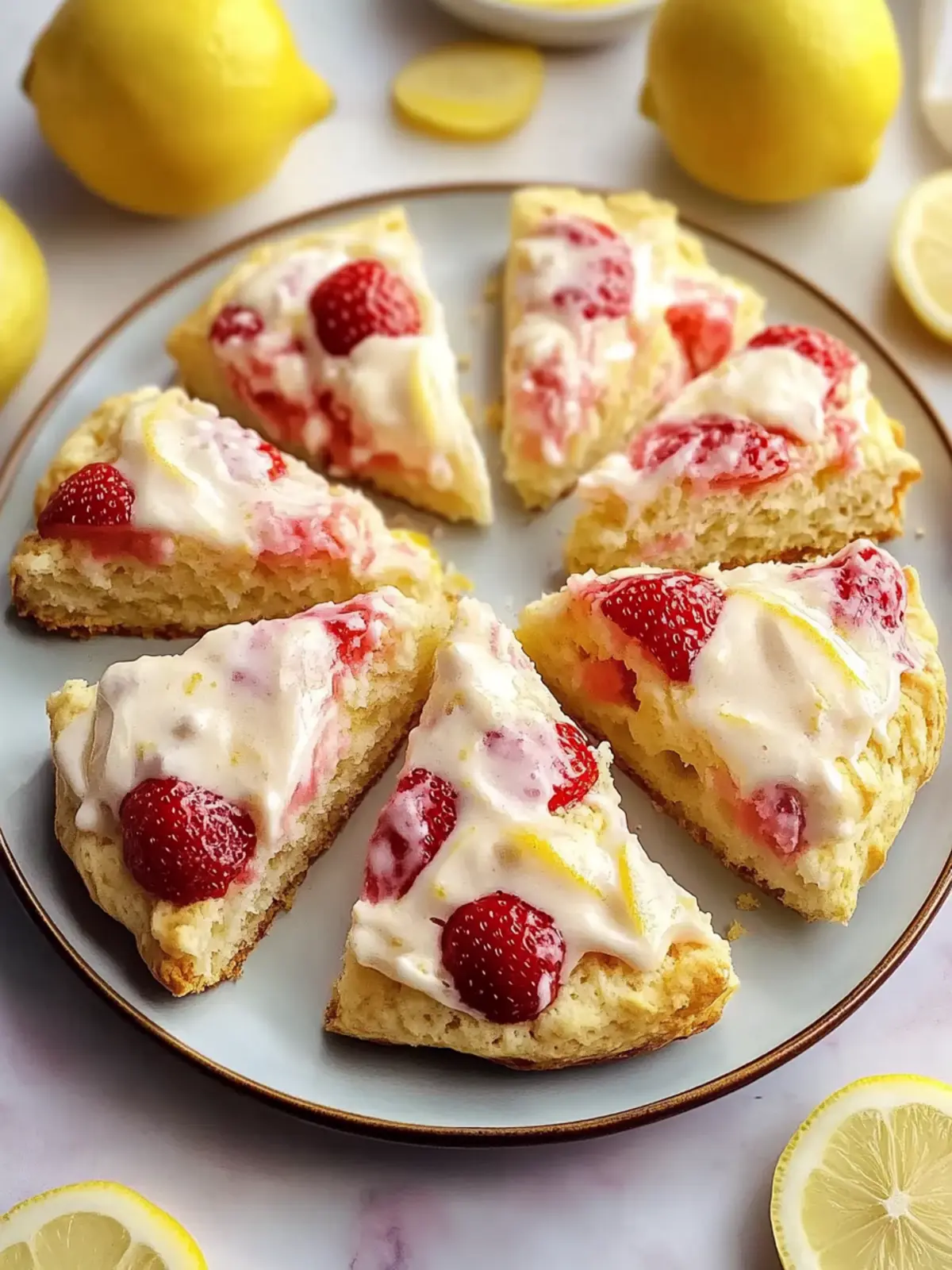 Delicious Strawberry Lemon Cream Scones for Brunch Bliss 5 Strawberry Lemon Cream Scones