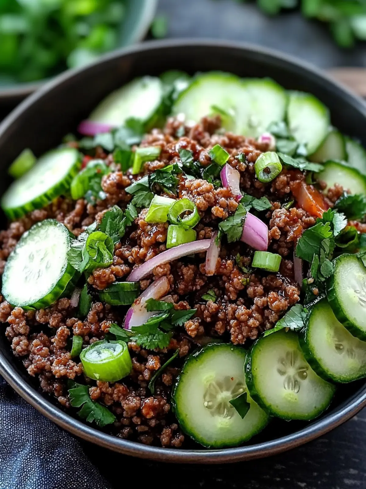 Spicy Korean Ground Beef with Cucumber Salad Delights You! 3 Spicy Korean Ground Beef with Cucumber Salad delights