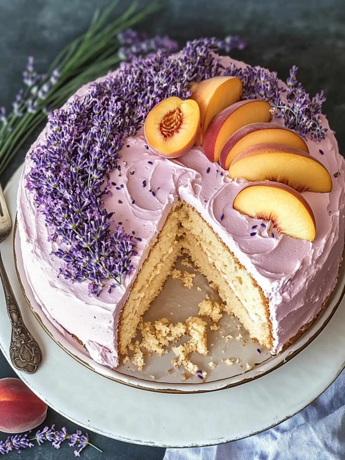 Lavender Peach Cake: A Delightfully Unique Dessert Experience 2 Lavender Peach Cake
