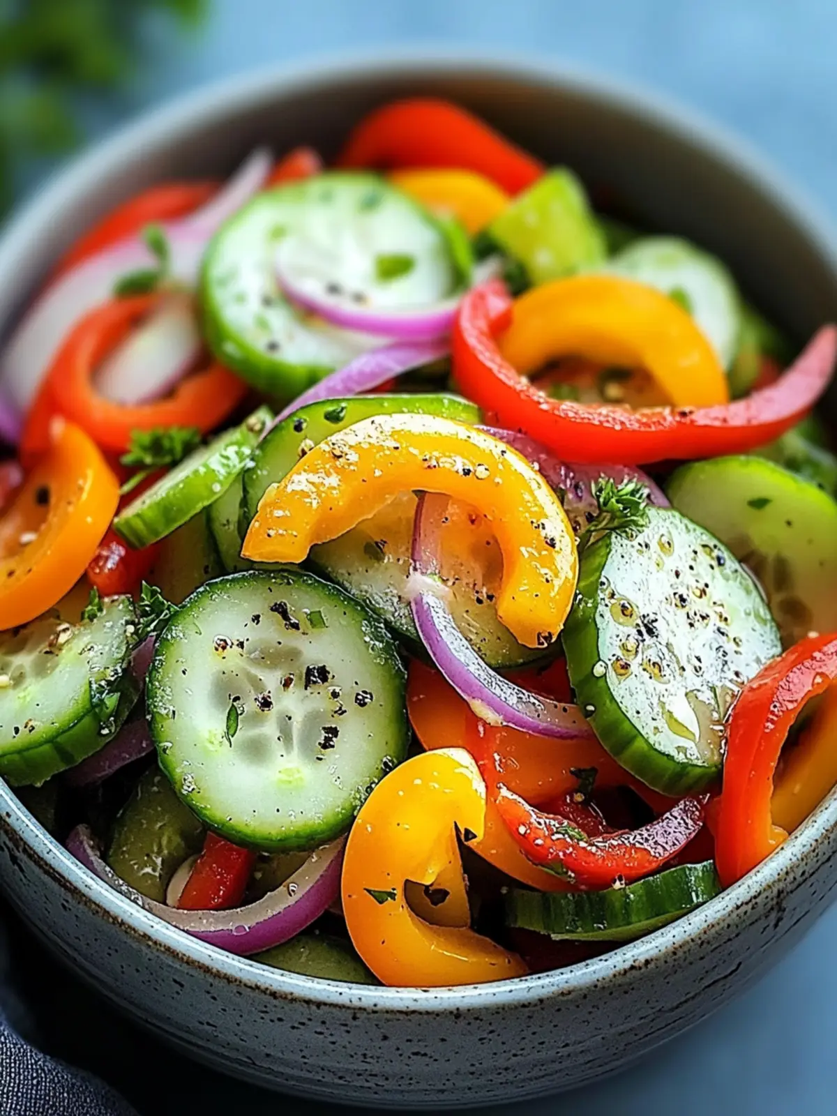 Pickled Cucumber, Onion, and Bell Pepper Salad Bliss in 15 Minutes 2 Pickled Cucumber, Onion, and Bell Pepper Salad Bliss