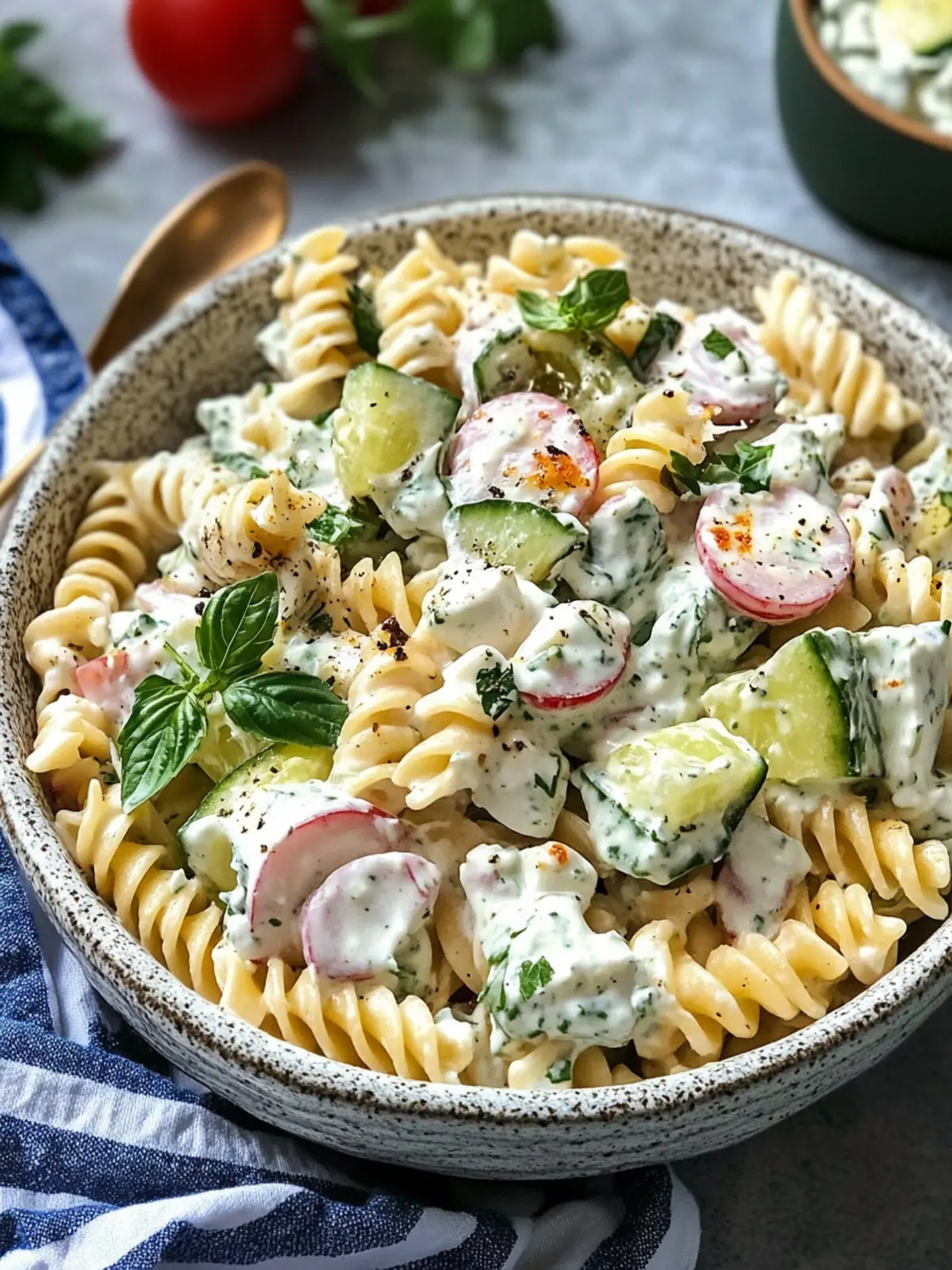 Refreshing Tzatziki Pasta Salad for Your Summer Gatherings 5 Tzatziki Pasta Salad