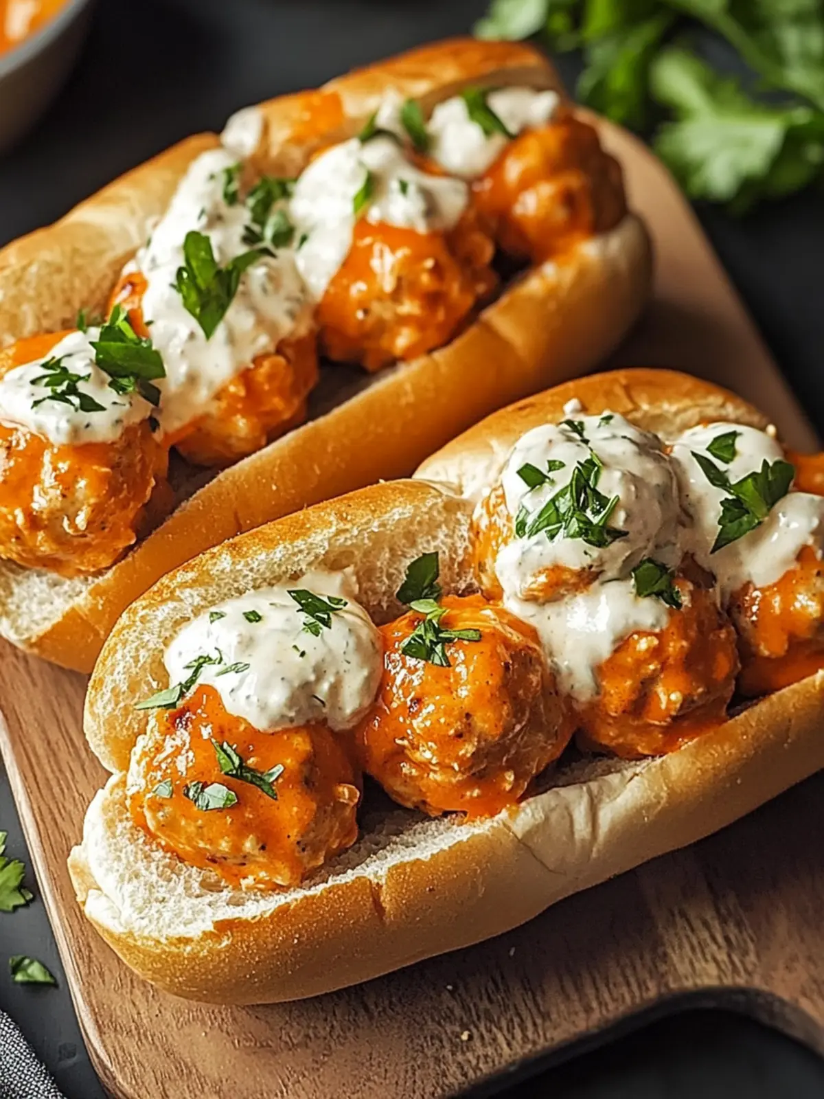 Ultimate Buffalo Chicken Meatball Sandwiches You’ll Crave 5 Buffalo Chicken Meatball Sandwiches