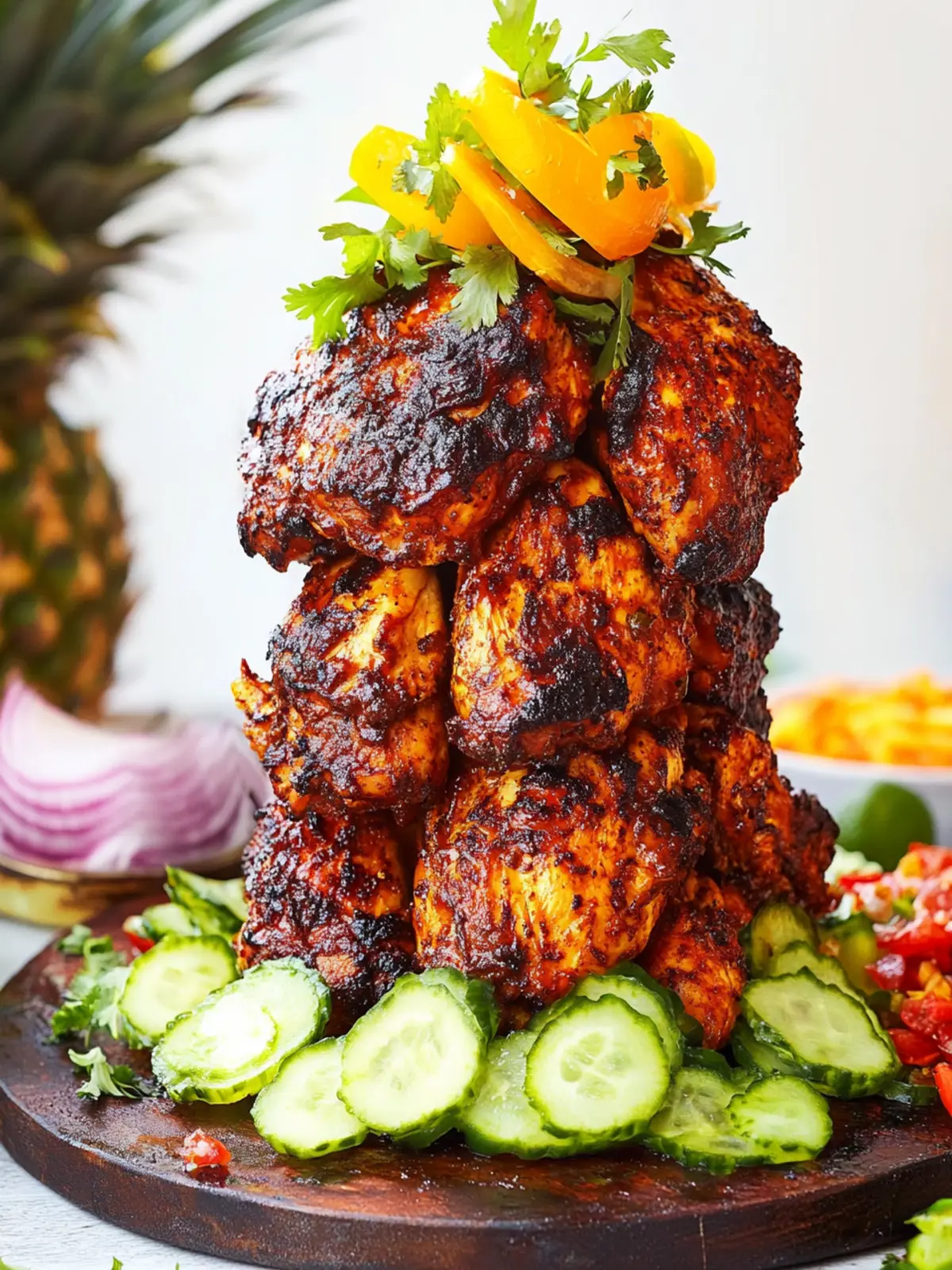 Healthy Oven Baked Chicken al Pastor with a Pineapple Twist 3 Oven Baked Chicken al Pastor