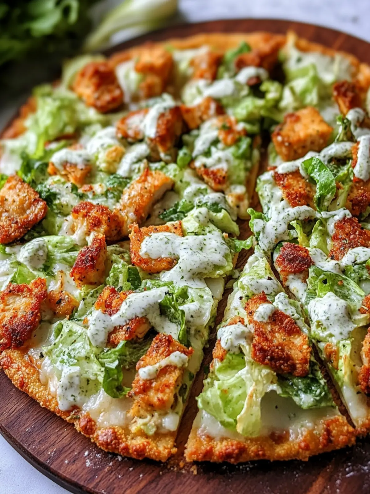 Chicken Crust Caesar Salad Pizza for a Guilt-Free Feast 2 Chicken Crust Caesar Salad Pizza