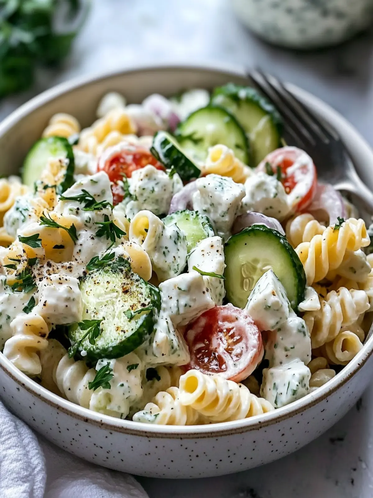 Refreshing Tzatziki Pasta Salad for Your Summer Gatherings 4 Tzatziki Pasta Salad