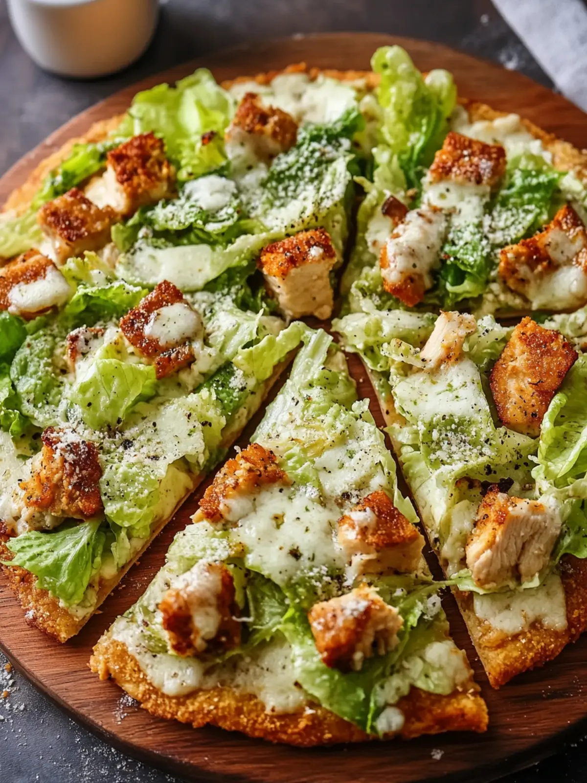 Chicken Crust Caesar Salad Pizza for a Guilt-Free Feast 5 Chicken Crust Caesar Salad Pizza