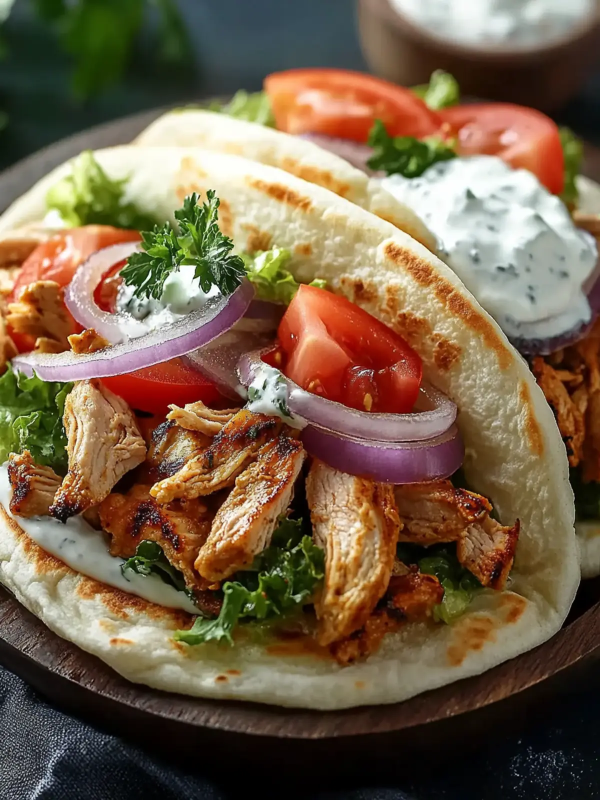 Savory Slow Cooker Chicken Gyros with Zesty Tzatziki Delight 3 Slow Cooker Chicken Gyros