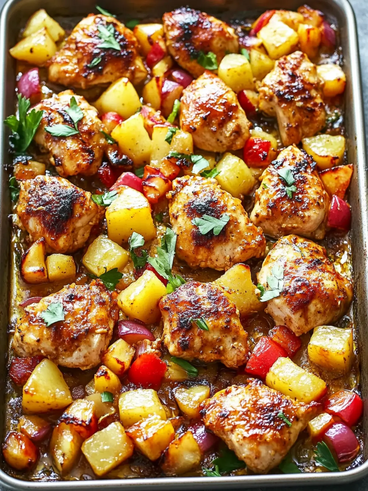 Delicious Hawaiian Chicken Sheet Pan: Easy Dinner Delight 4 Hawaiian Chicken Sheet Pan