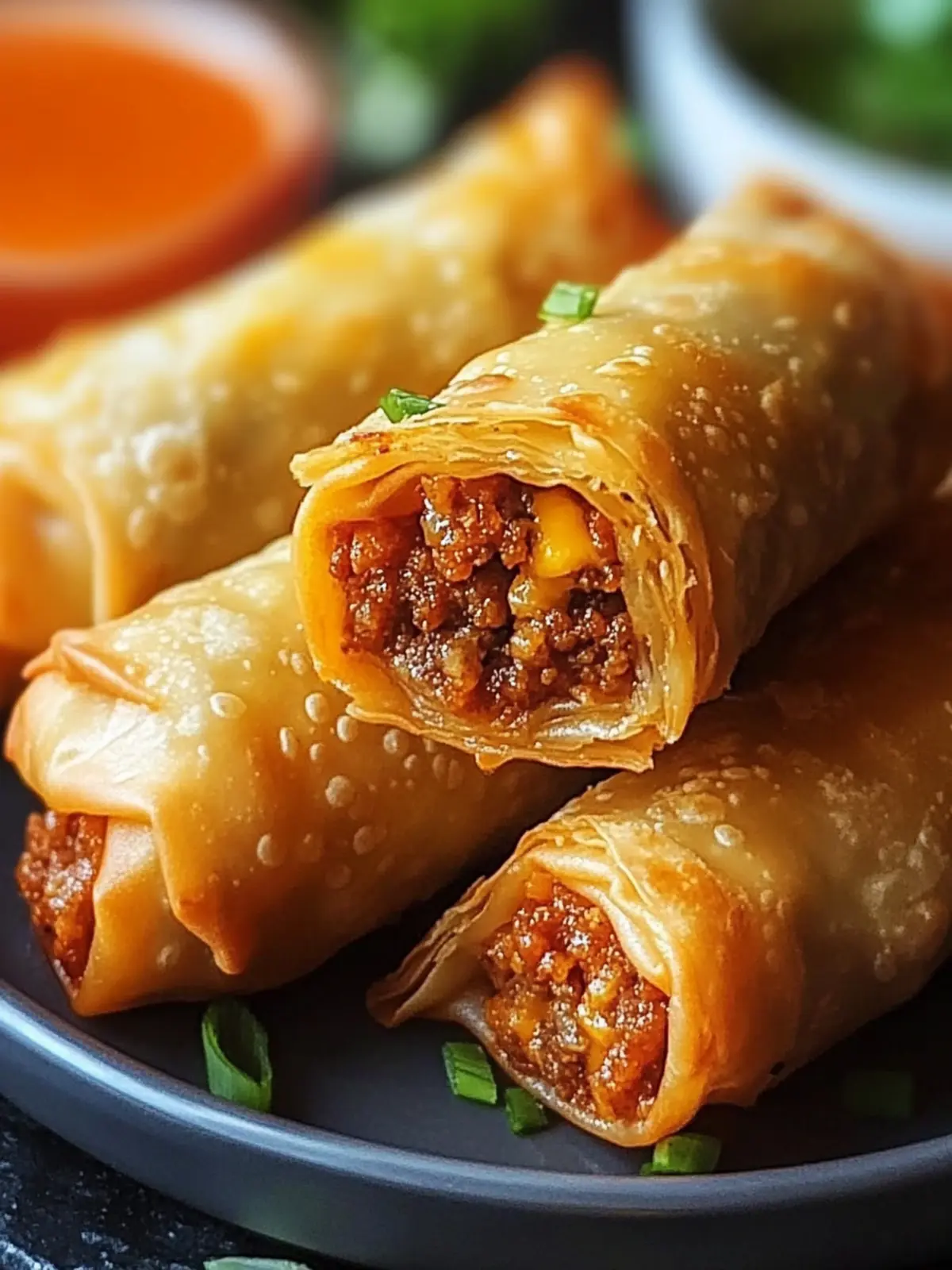 Cheeseburger Eggrolls: Flavor-Packed Party Pleasers 3 Cheeseburger Eggrolls