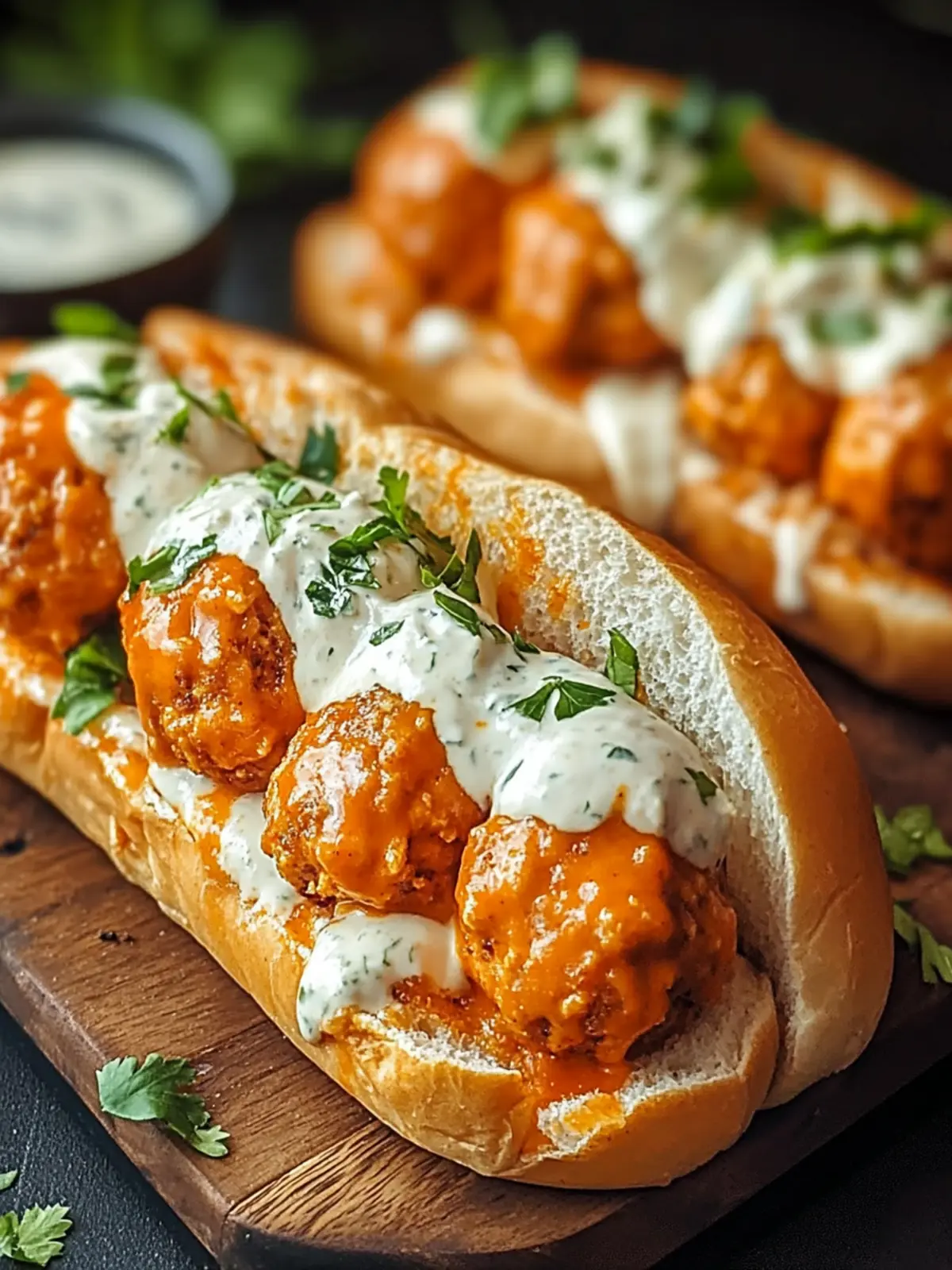 Ultimate Buffalo Chicken Meatball Sandwiches You’ll Crave 2 Buffalo Chicken Meatball Sandwiches