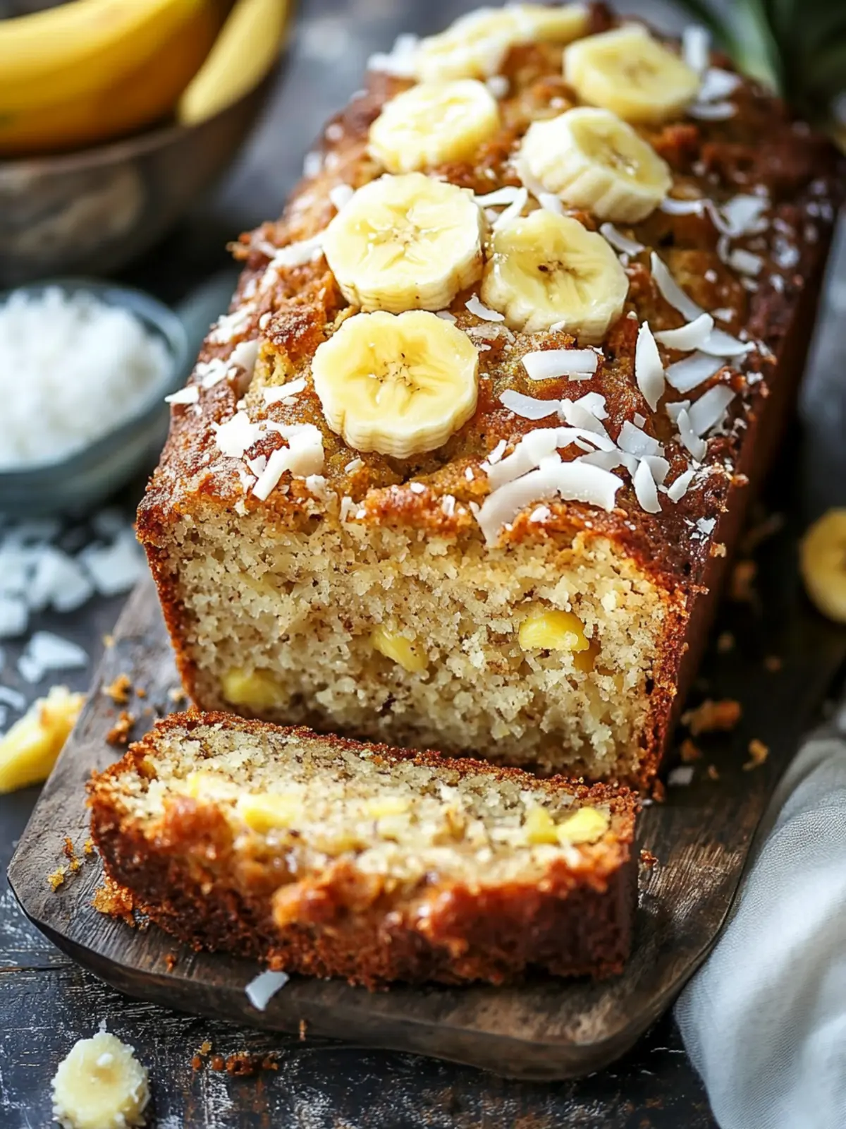 Tropical Coconut Pineapple Banana Bread for Blissful Mornings 5 Coconut Pineapple Banana Bread