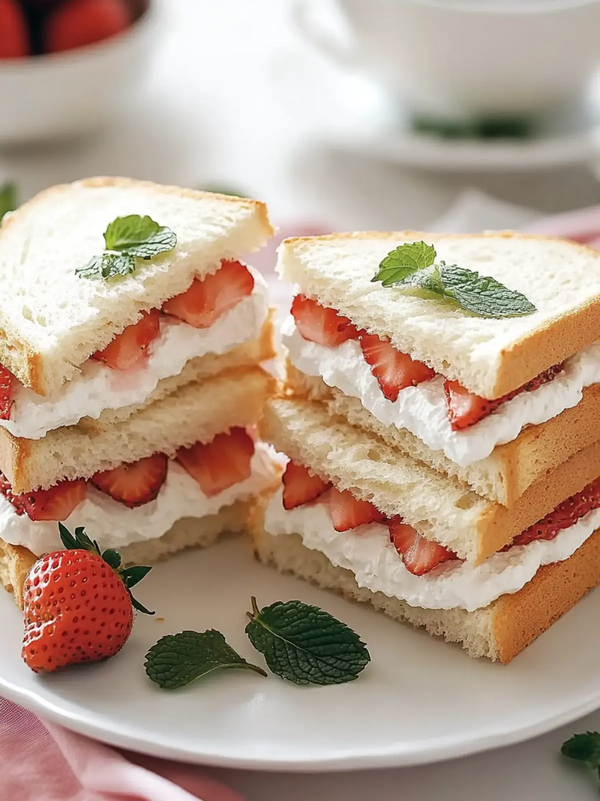 Sweet Strawberry Tea Sandwiches Perfect for Any Gathering 2 Sweet Strawberry Tea Sandwiches