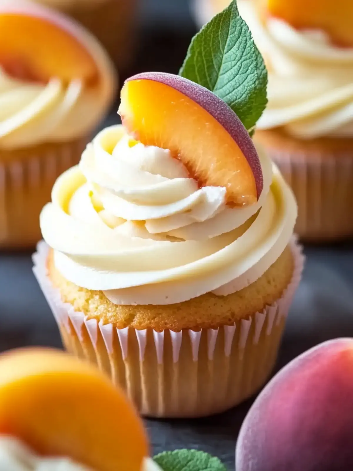 Honey Peach Cream Cheese Cupcakes: Summer's Sweet Delight 5 Honey Peach Cream Cheese Cupcakes