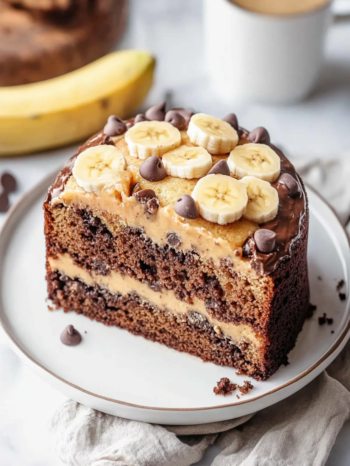 Indulge in Bliss: Homemade Banana Chocolate Chip Cake 3 Banana Chocolate Chip Cake